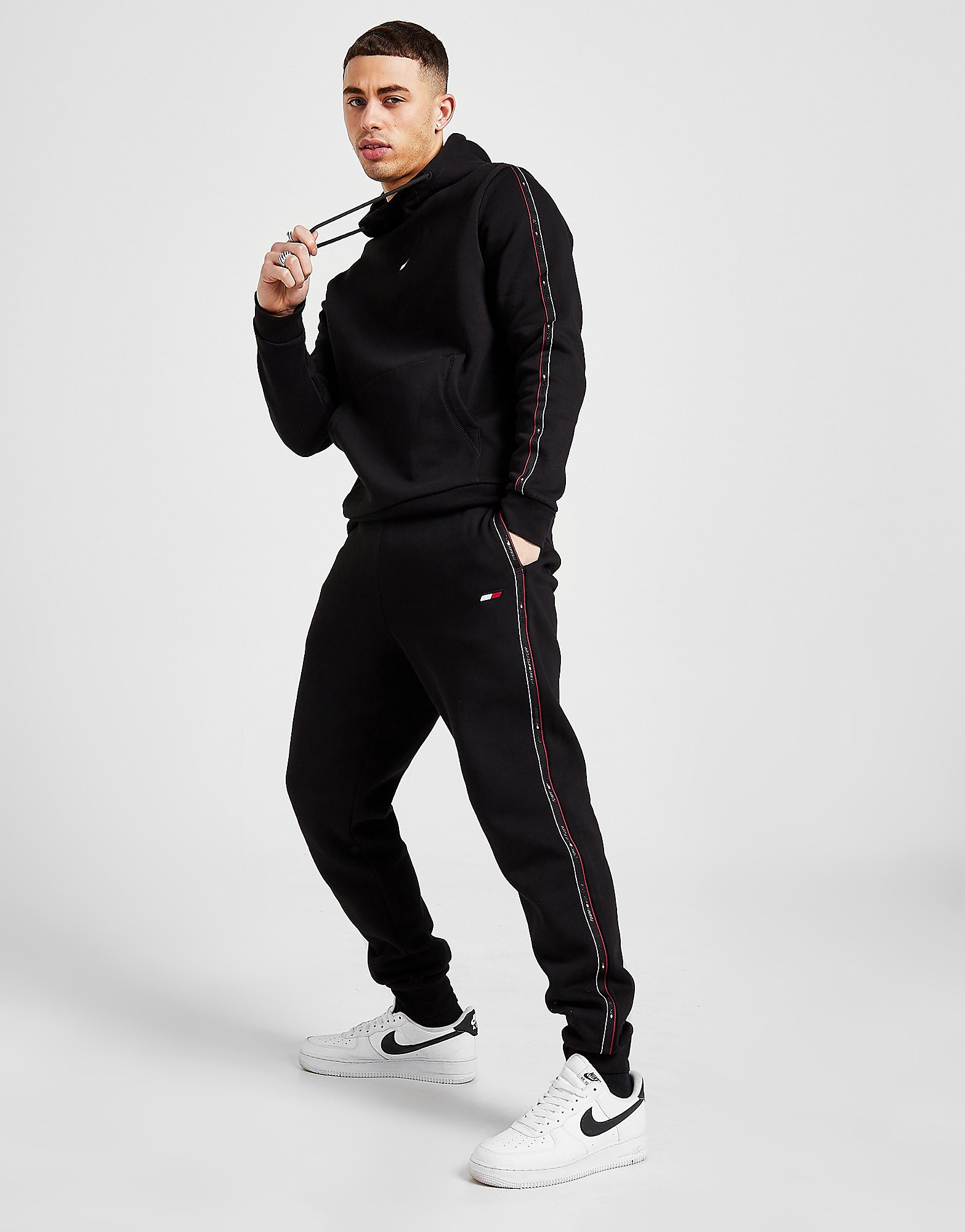 

Tommy Hilfiger Tape Fleece Flag Joggers - Only at JD - Black - Mens, Black