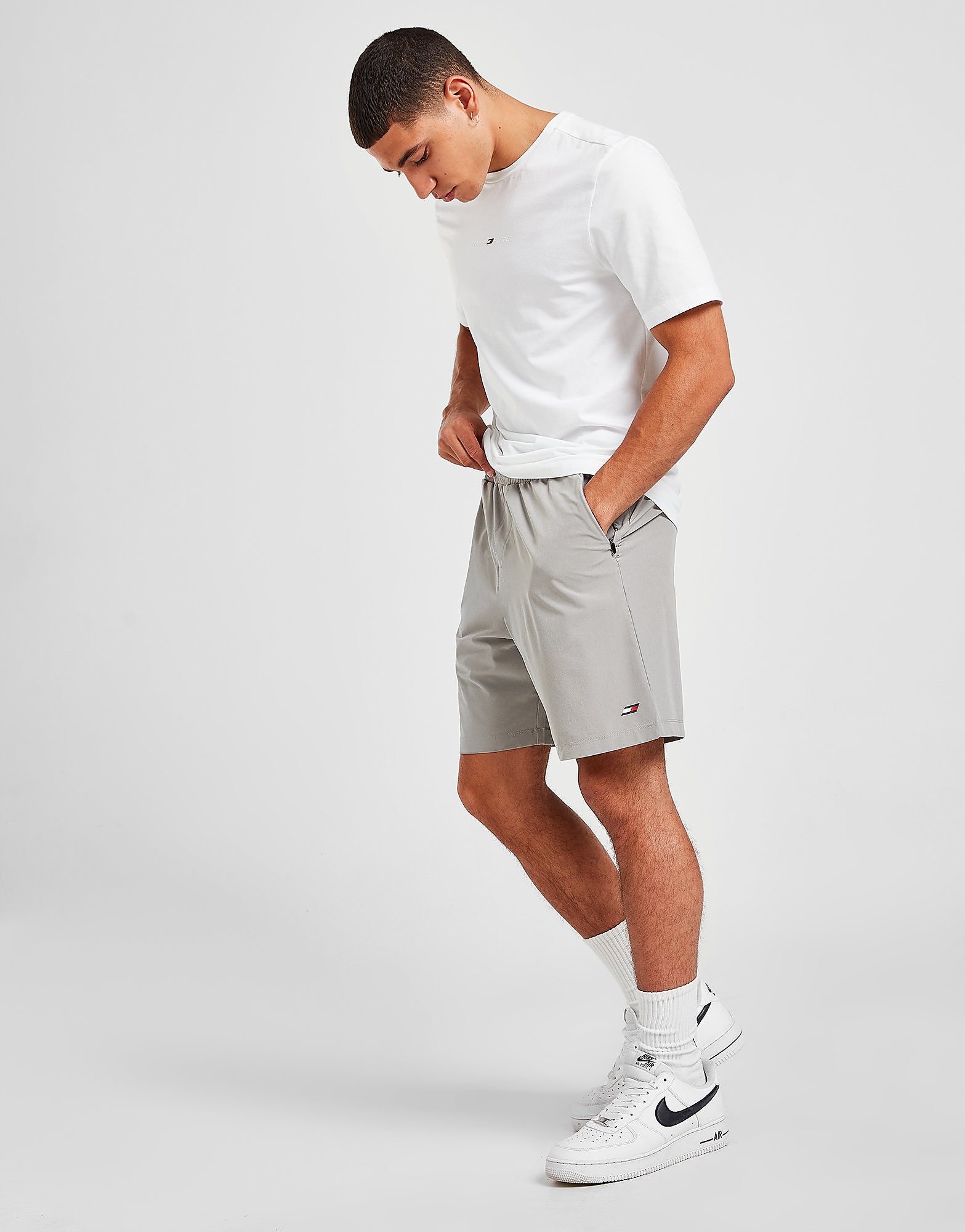 

Tommy Hilfiger Woven Flag Shorts - Grey - Mens, Grey