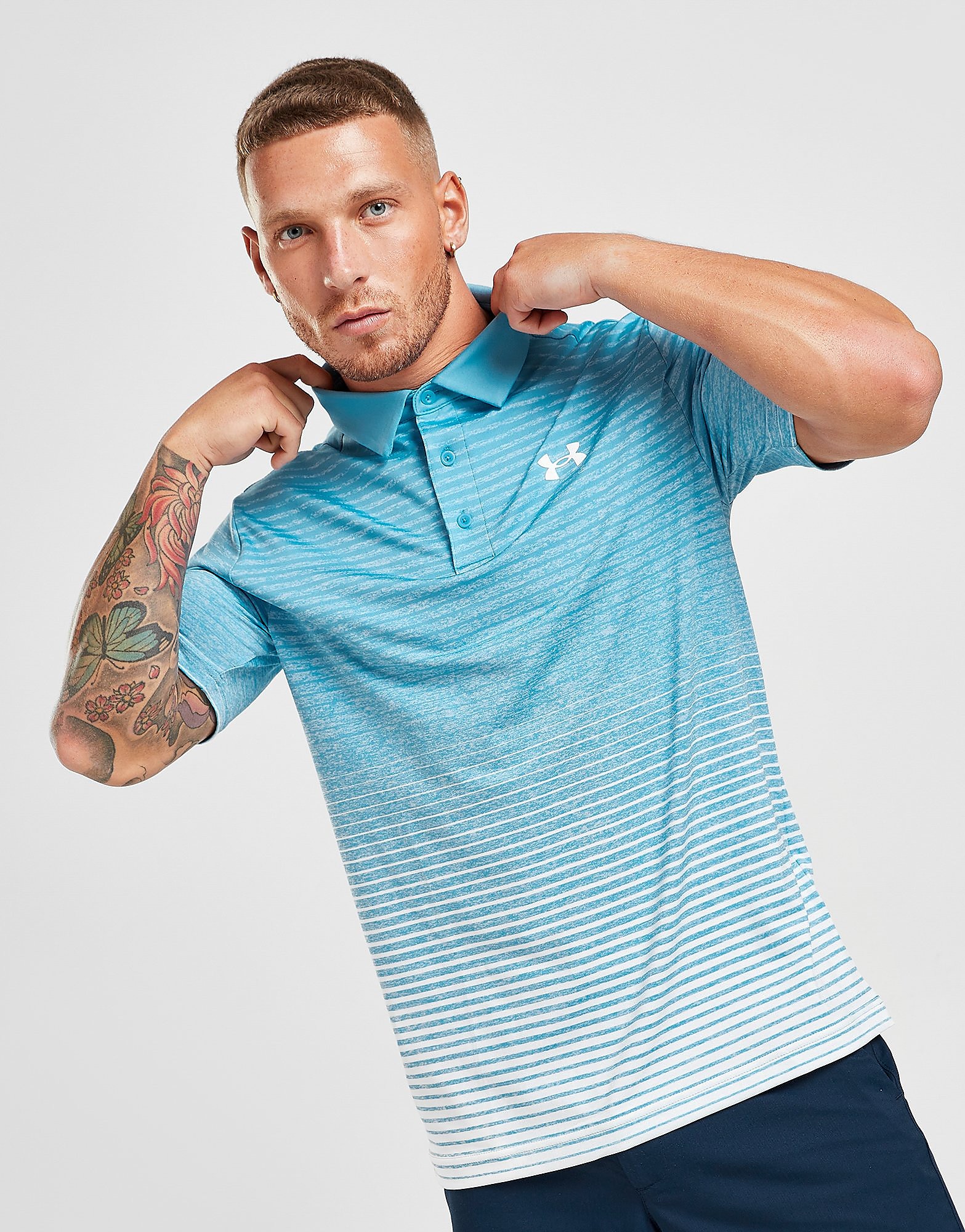 

Under Armour Golf Faded Polo Shirt - Blue - Mens, Blue