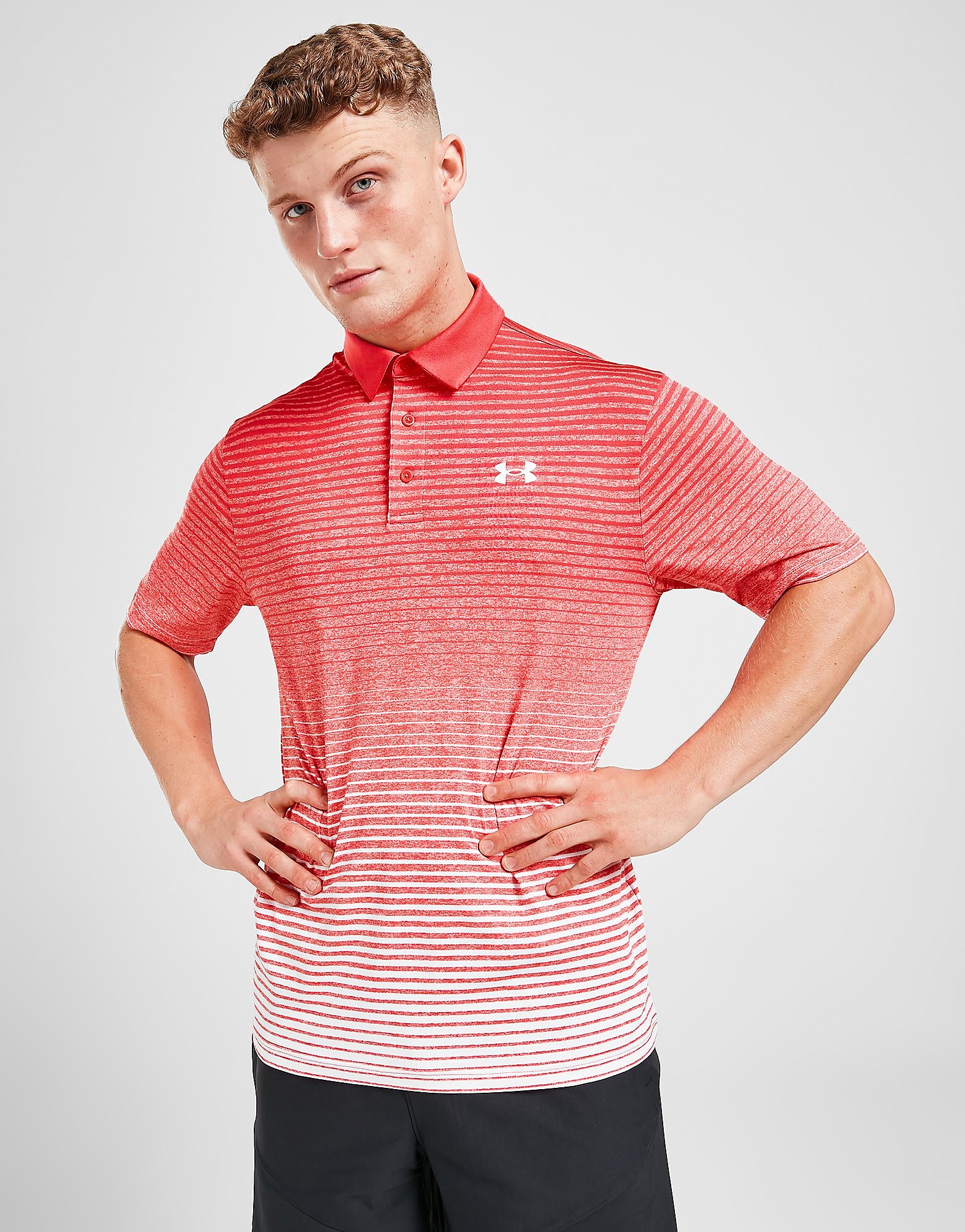 

Under Armour Golf Faded Polo Shirt - Red - Mens, Red