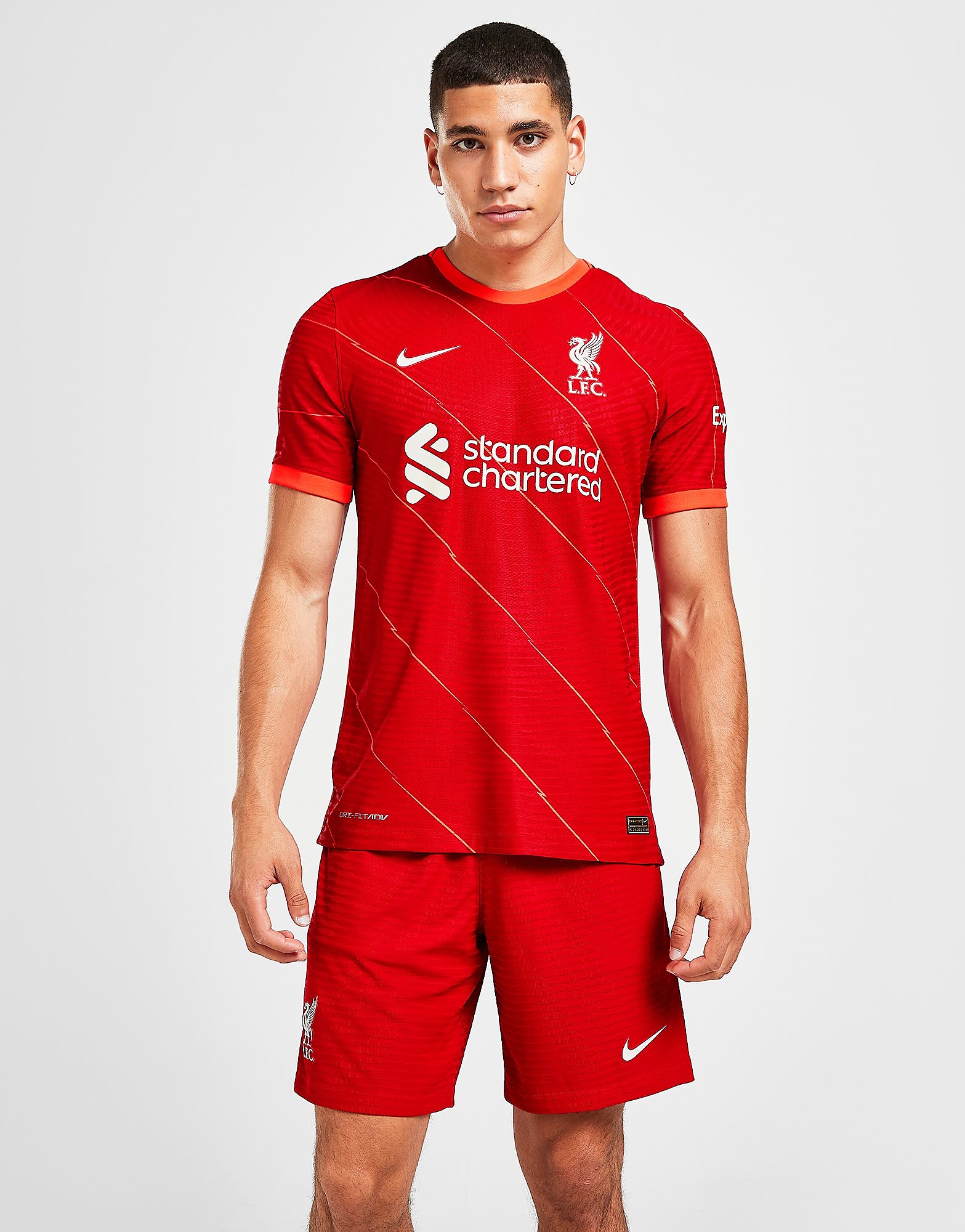 Nike Liverpool FC 2021/22 Match Home Shorts - Gym Red/Fossil - Mens, Gym Red/Fossil