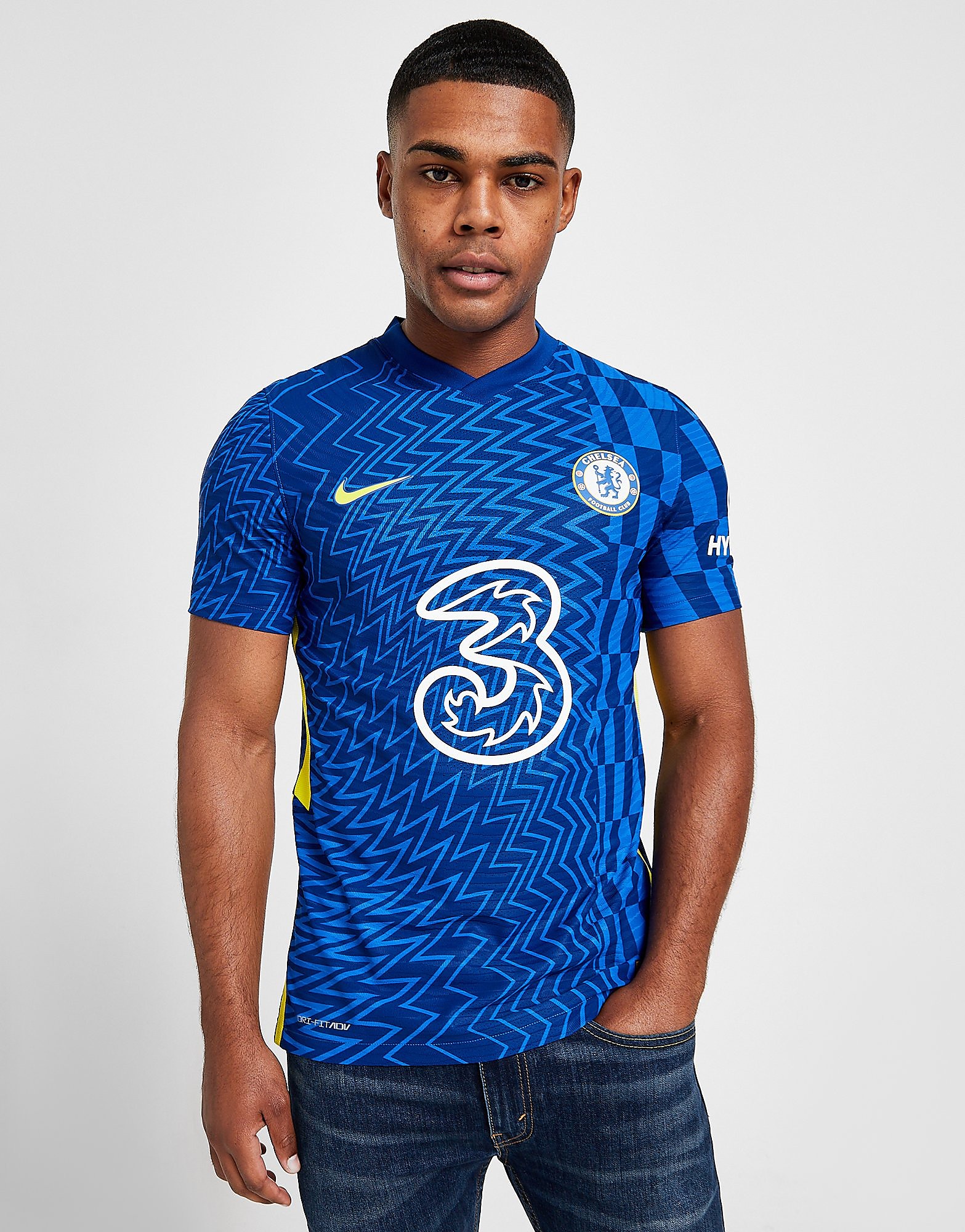 Nike Chelsea FC 2021/22 Match Home Shirt - Lyon Blue/Opti Yellow - Mens, Lyon Blue/Opti Yellow