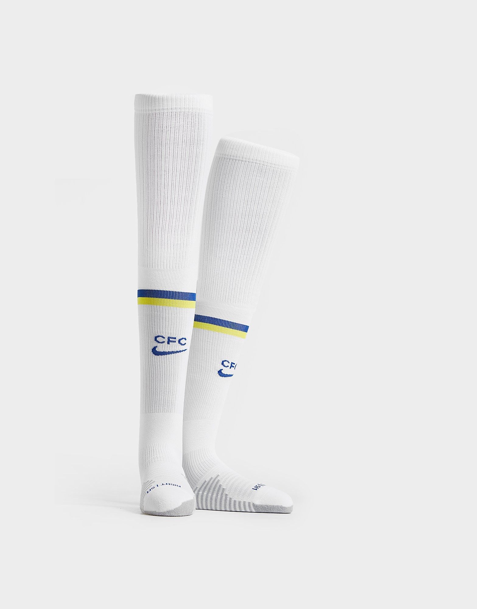 

Nike Chelsea FC 2021/22 Home Socks - White/Opti Yellow/Rush Blue/Rush Blue - Mens, White/Opti Yellow/Rush Blue/Rush Blue