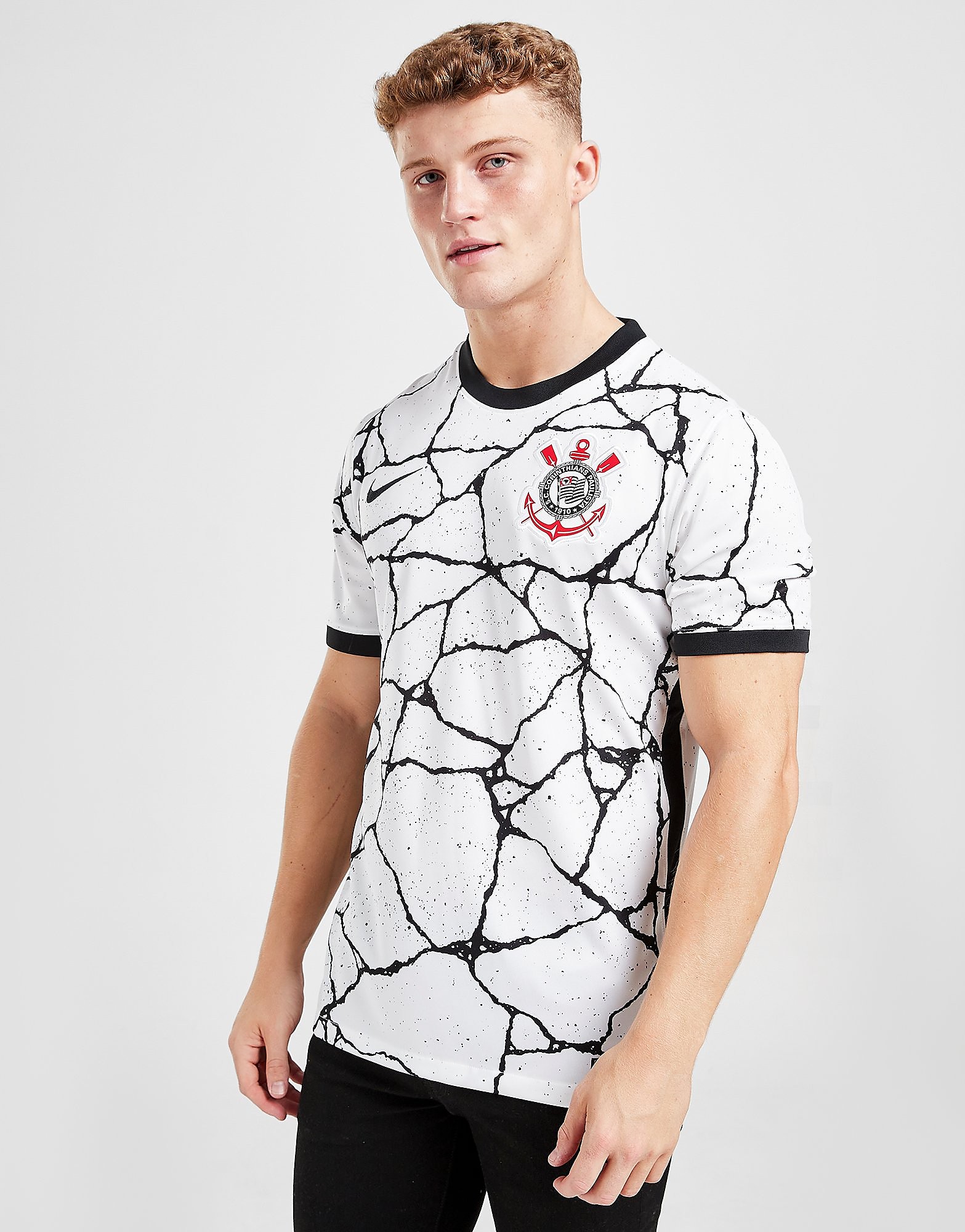 

Nike Corinthians 2021/22 Home Shirt - White/Black/Black - Mens, White/Black/Black