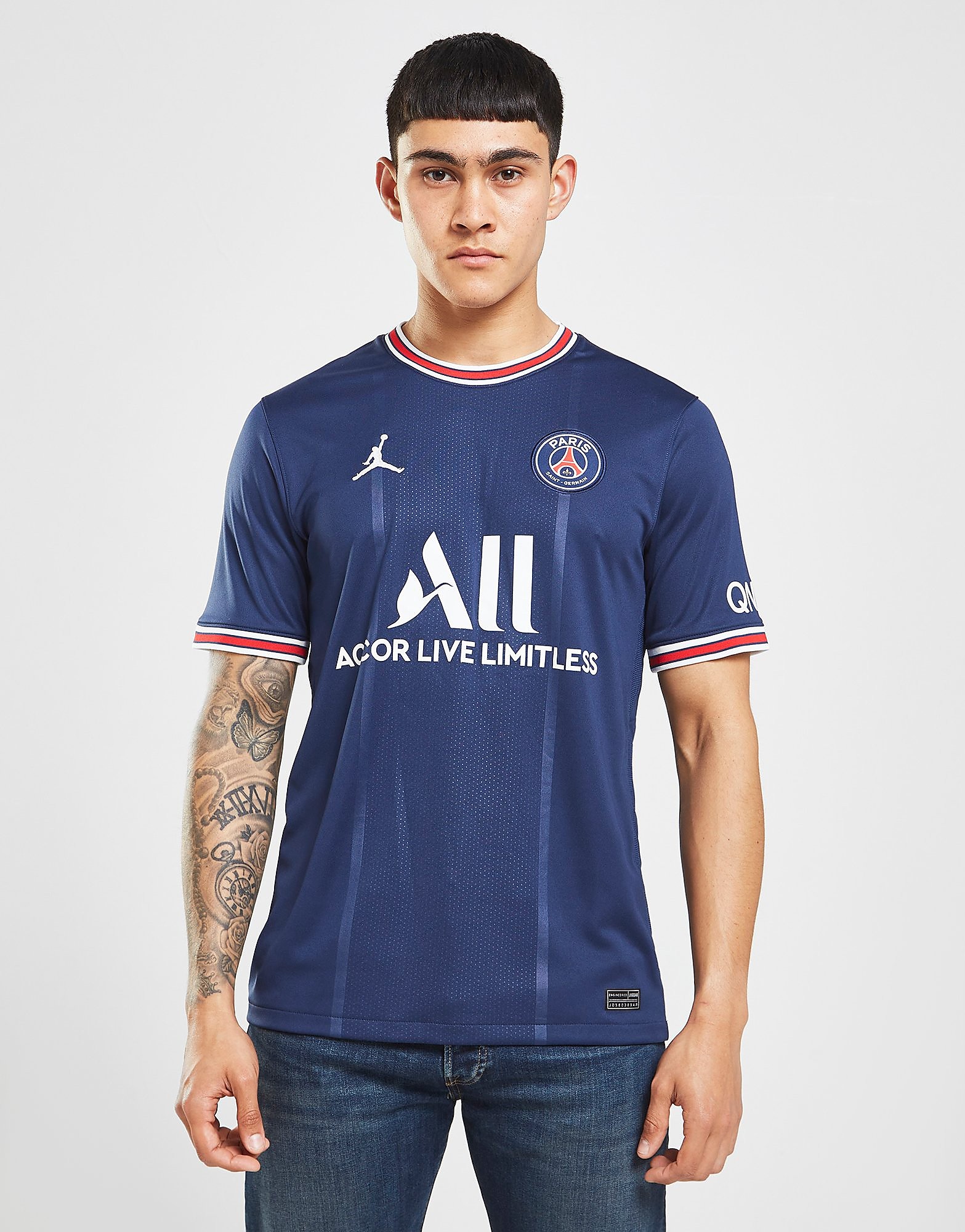 

Jordan Paris Saint Germain 2021/22 Home Shirt - Midnight Navy/University Red/White - Mens, Midnight Navy/University Red/White