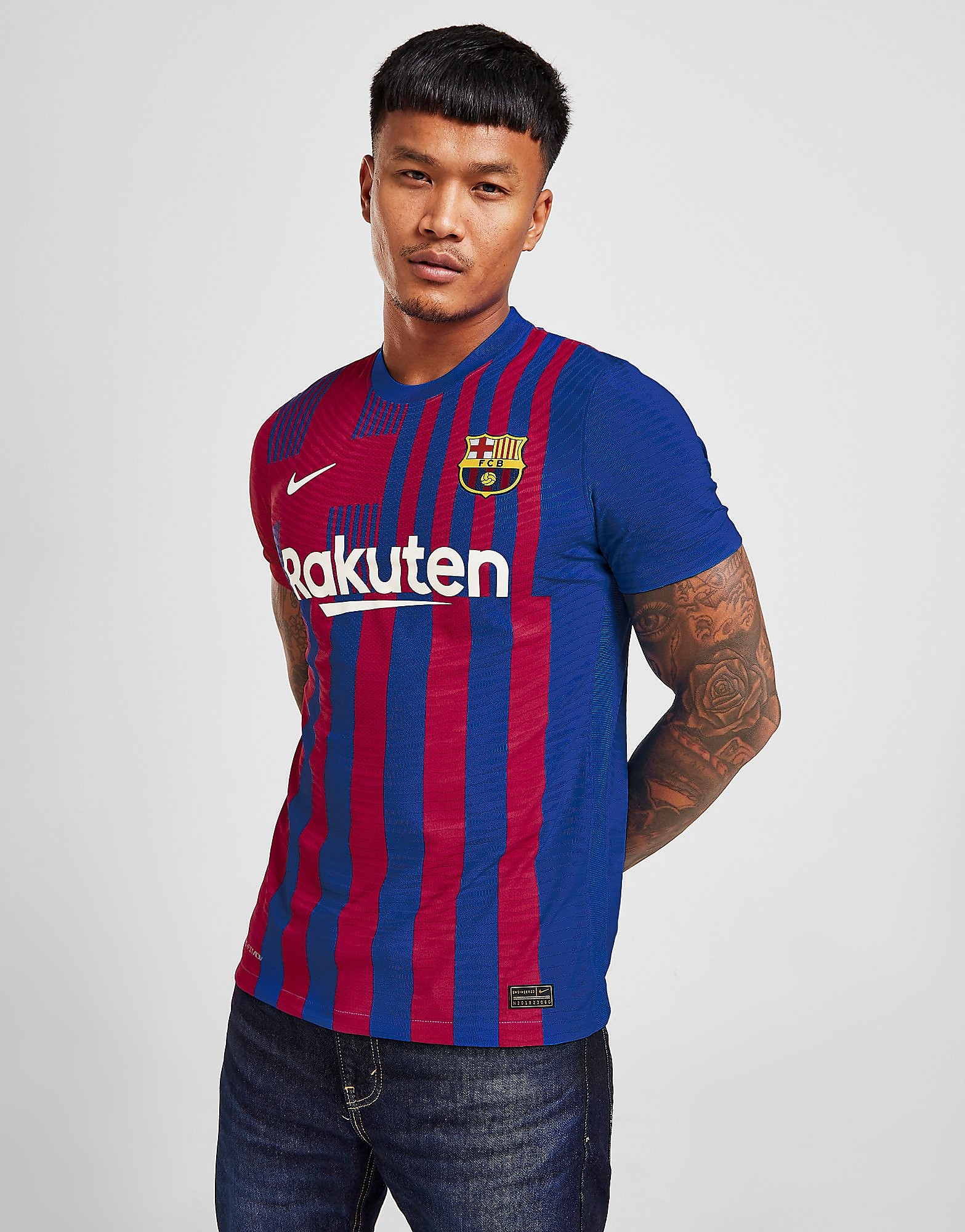 

Nike FC Barcelona 2021/22 Match Home Shirt - Soar/Pale Ivory - Mens, Soar/Pale Ivory