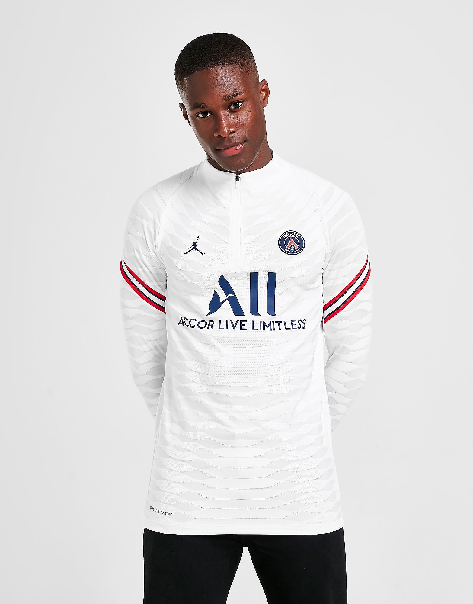 

Jordan Paris Saint Germain Strike Elite Drill Top - White/Navy - Mens, White/Navy