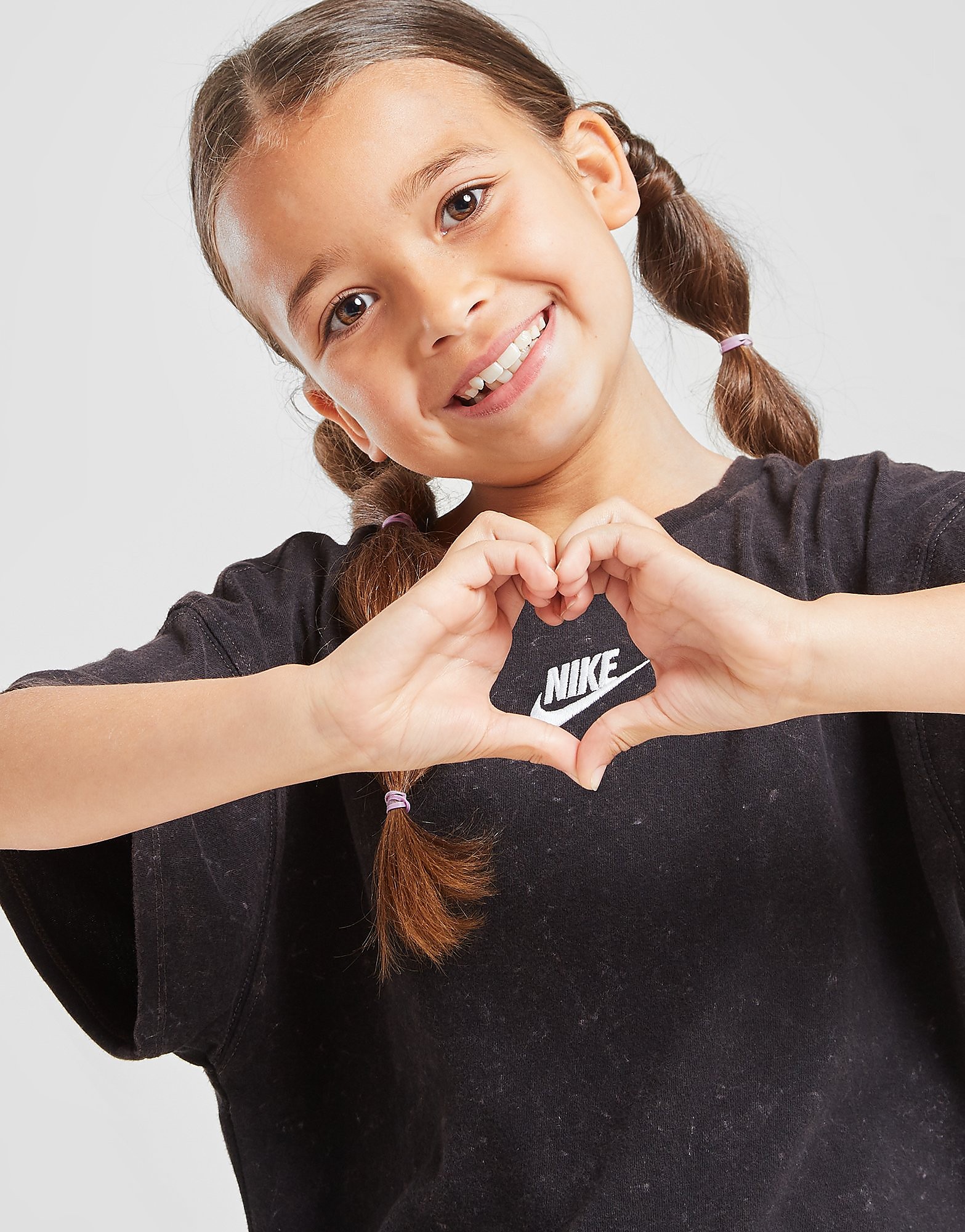 

Nike Girls' Washed Crop T-Shirt Children - Black - Kids, Black