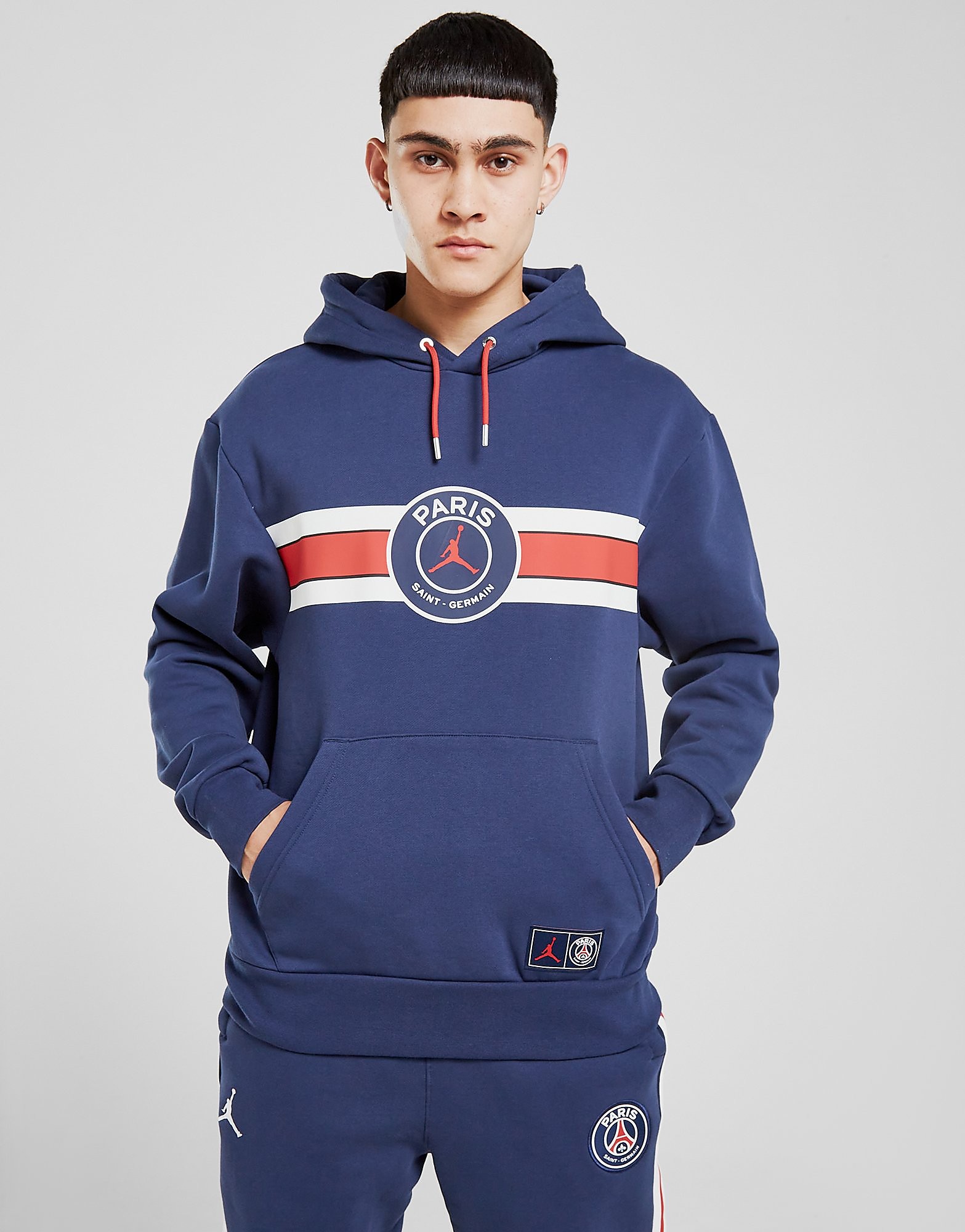 

Jordan Paris Saint Germain Pullover Fleece Hoodie - Navy - Mens, Navy