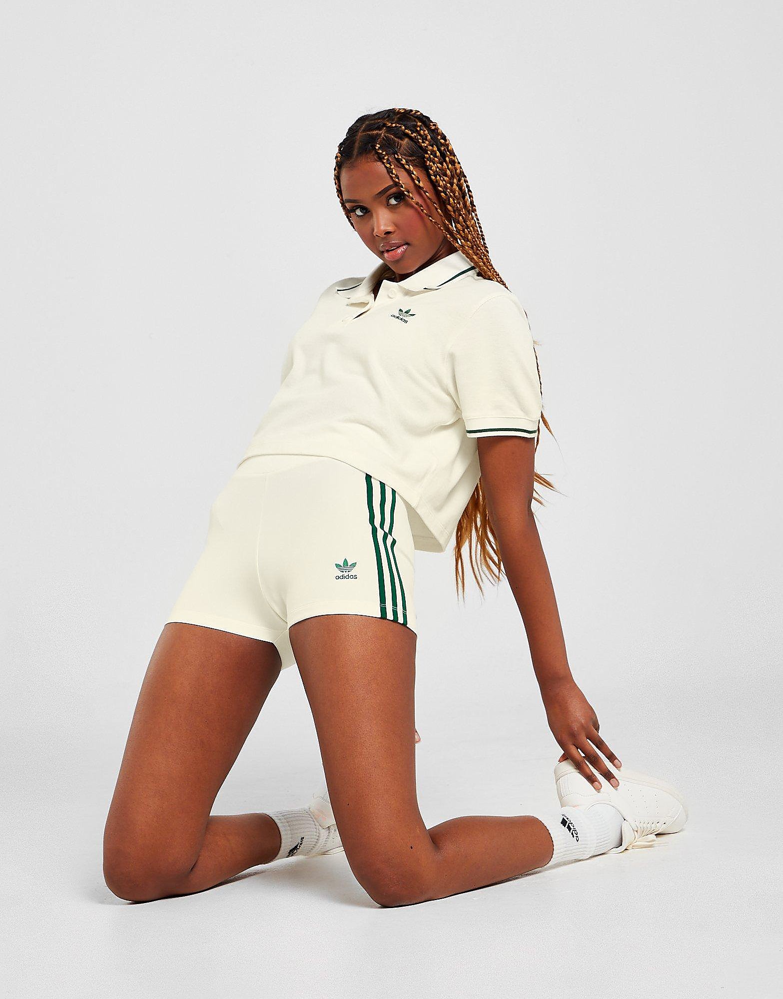 

adidas Originals Tennis Luxe Booty Shorts - White - Womens, White