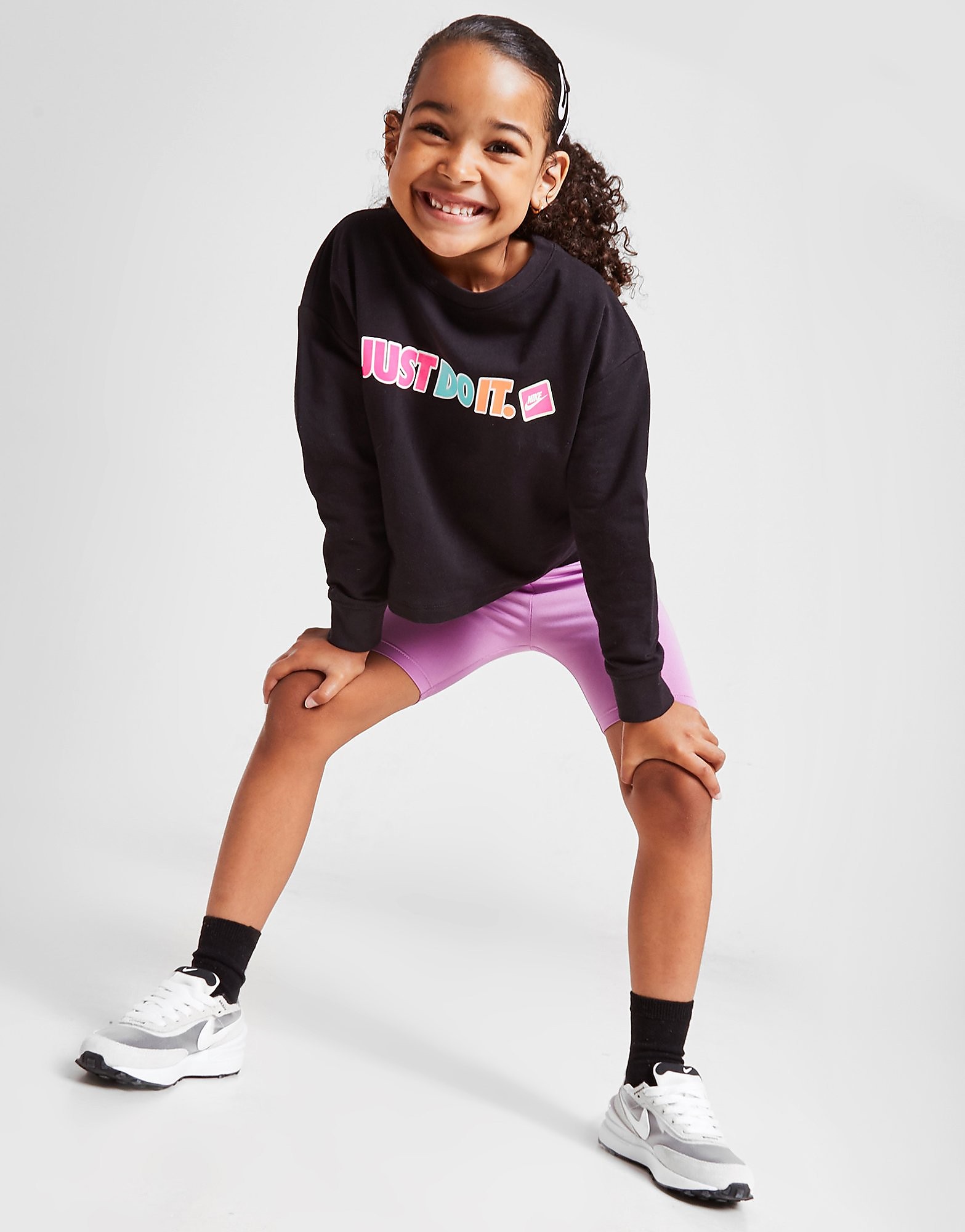 

Nike Girls' Sticker Crew Neck Sweatshirt Children - Black - Kids, Black