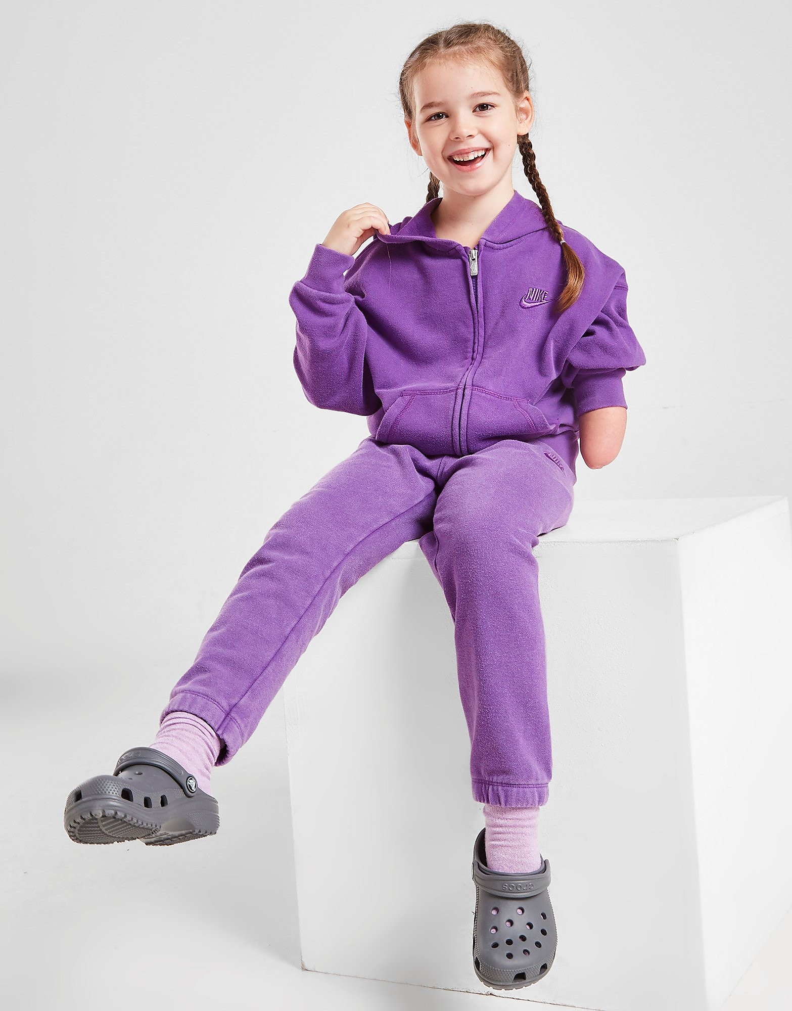 

Nike Girls' Washed Full Zip Hoodie Children - Purple - Kids, Purple