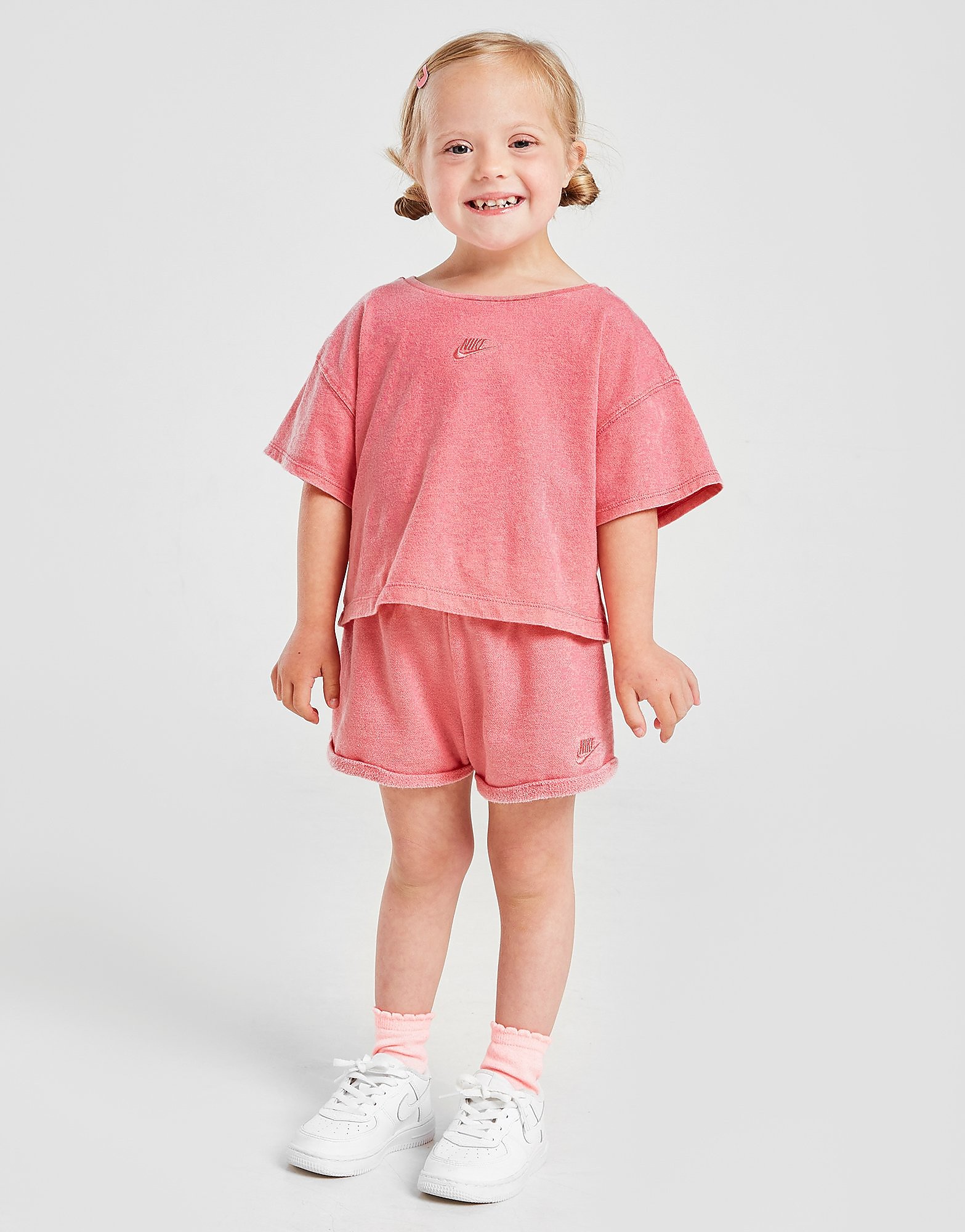 

Nike Girls' Washed T-Shirt/Shorts Set Infant - Only at JD - Pink - Kids, Pink