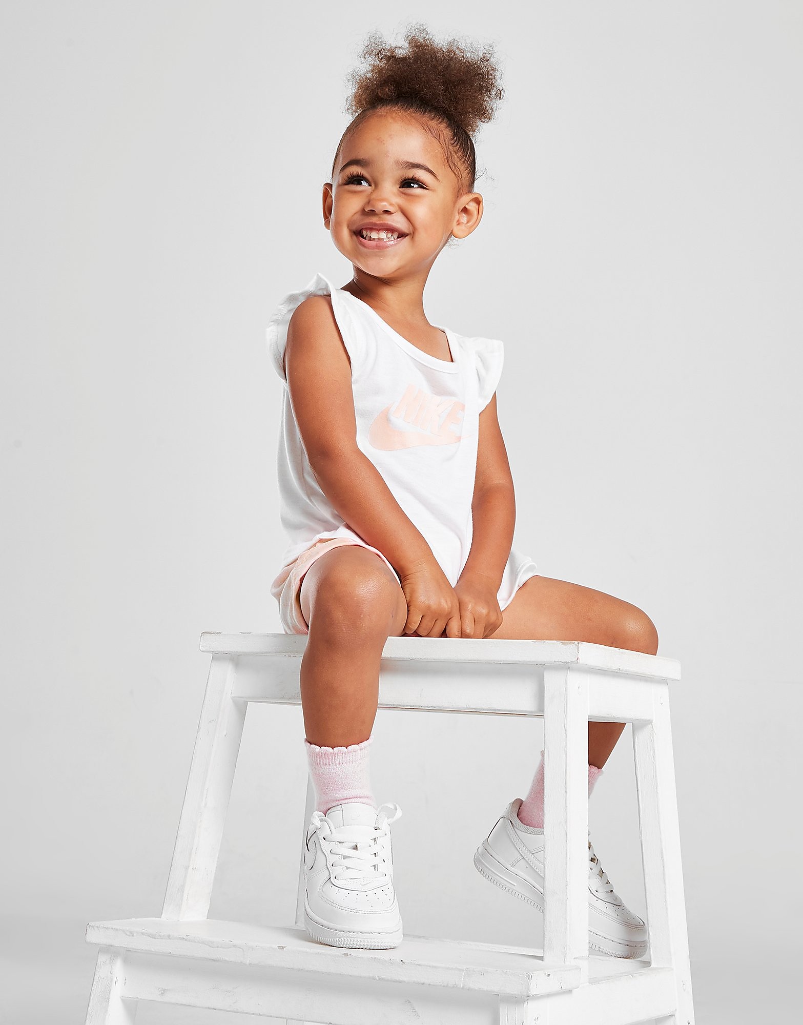 Nike Girls' Tie Dye Tank/Shorts Set Infant - Pink/White - Kids, Pink/White