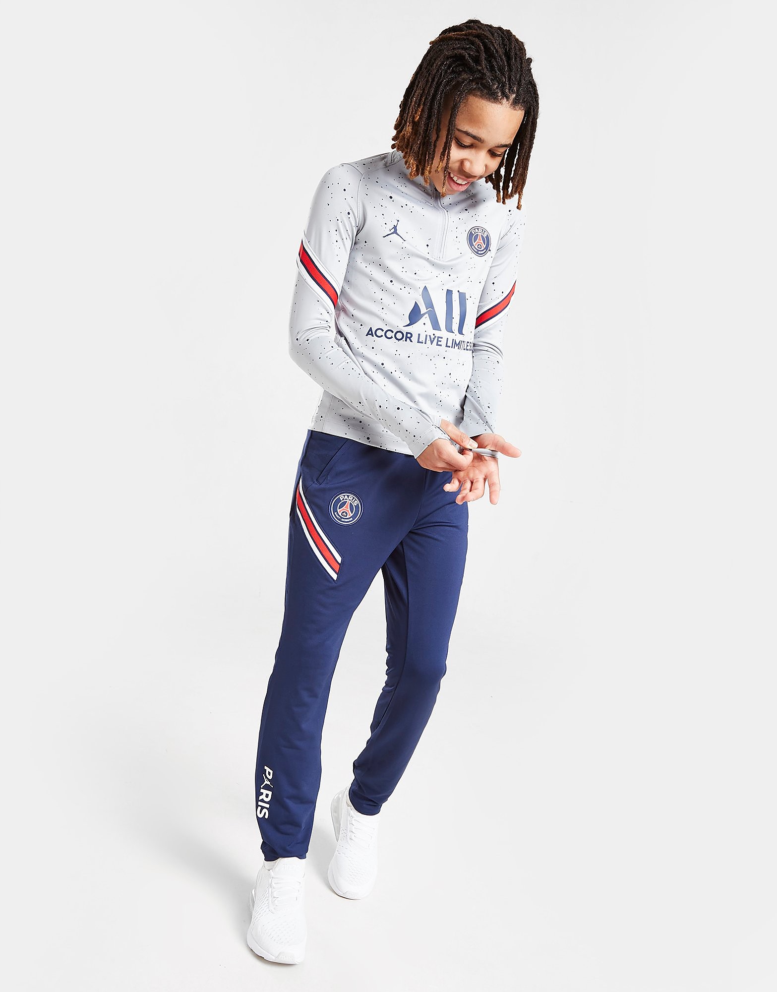 

Jordan Paris Saint Germain Strike Track Pants Junior - Navy/White - Kids, Navy/White
