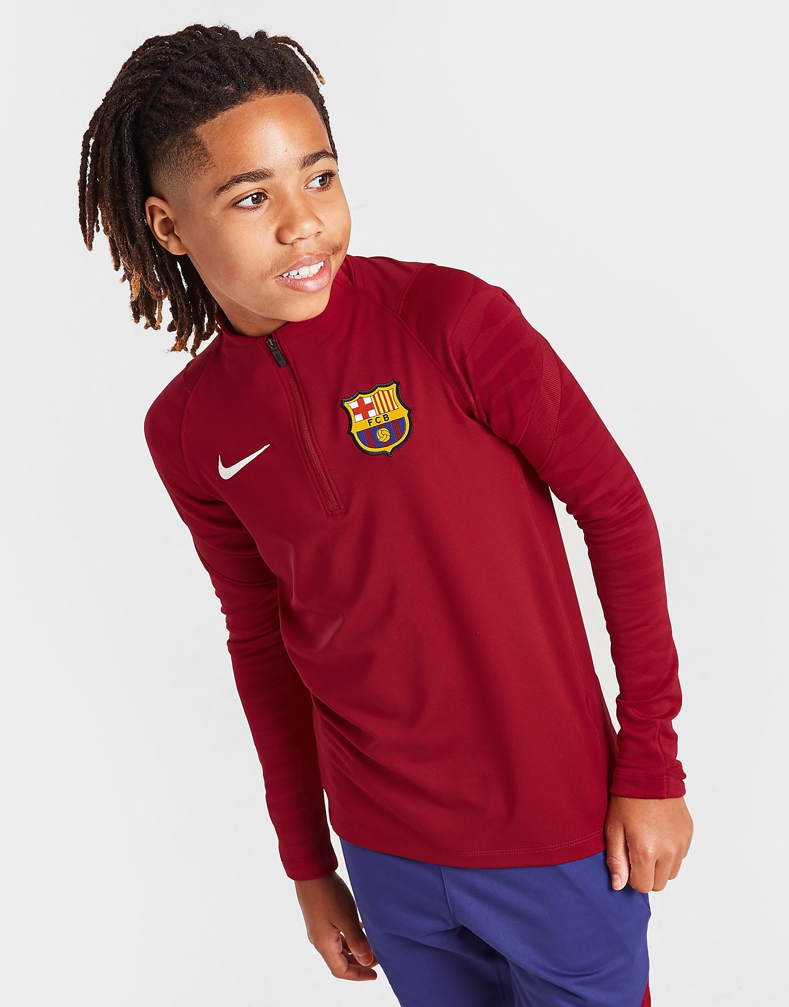 

Nike FC Barcelona Strike Drill Top Junior - Noble Red/Noble Red/Noble Red/Pale Ivory - Kids, Noble Red/Noble Red/Noble Red/Pale Ivory