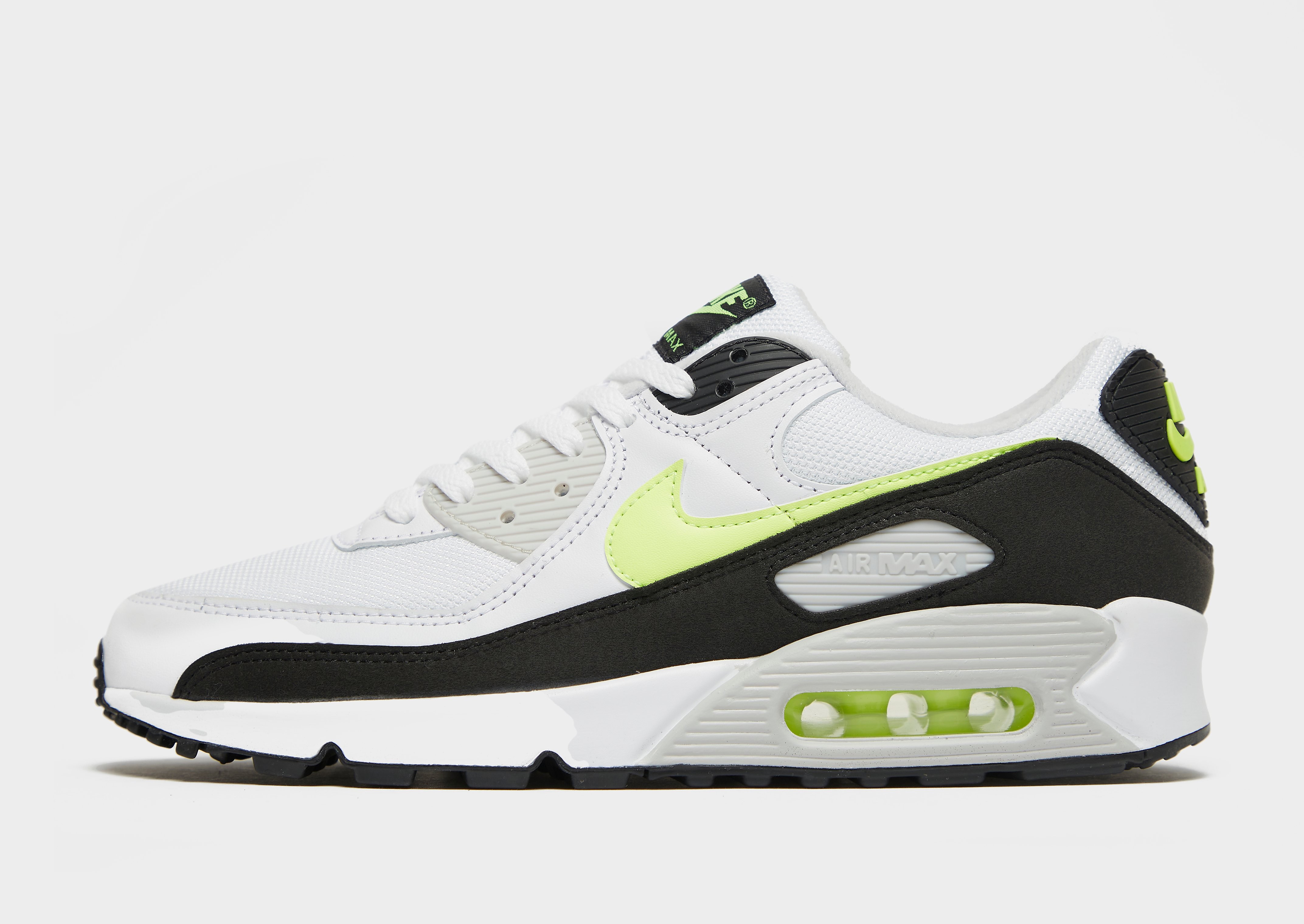 

Nike Air Max 90 - White/Black/Neutral Grey/Hot Lime/Lime - Mens, White/Black/Neutral Grey/Hot Lime/Lime