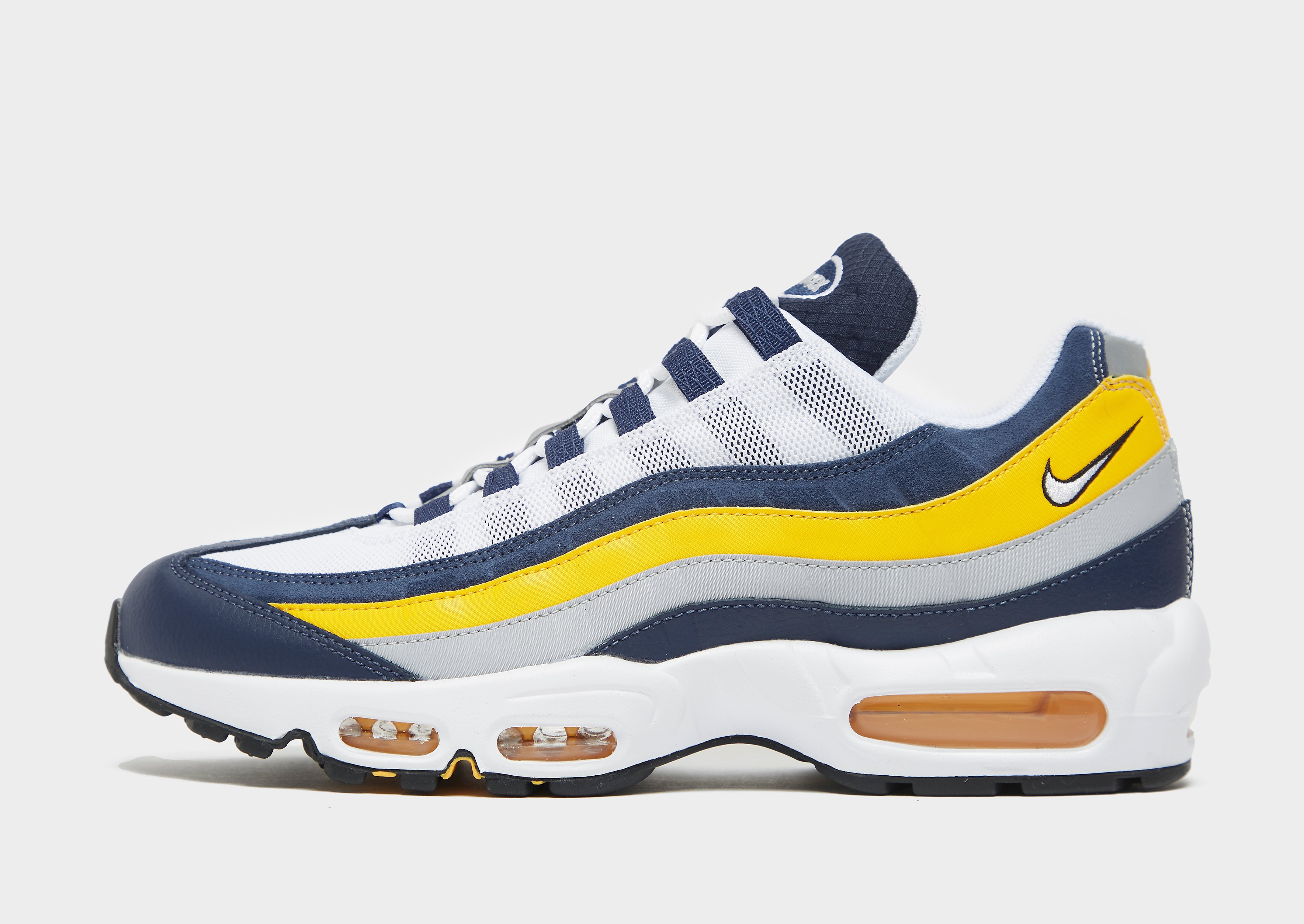 

Nike Air Max 95 - Midnight Navy/University Gold/Wolf Grey/White/White - Mens, Midnight Navy/University Gold/Wolf Grey/White/White