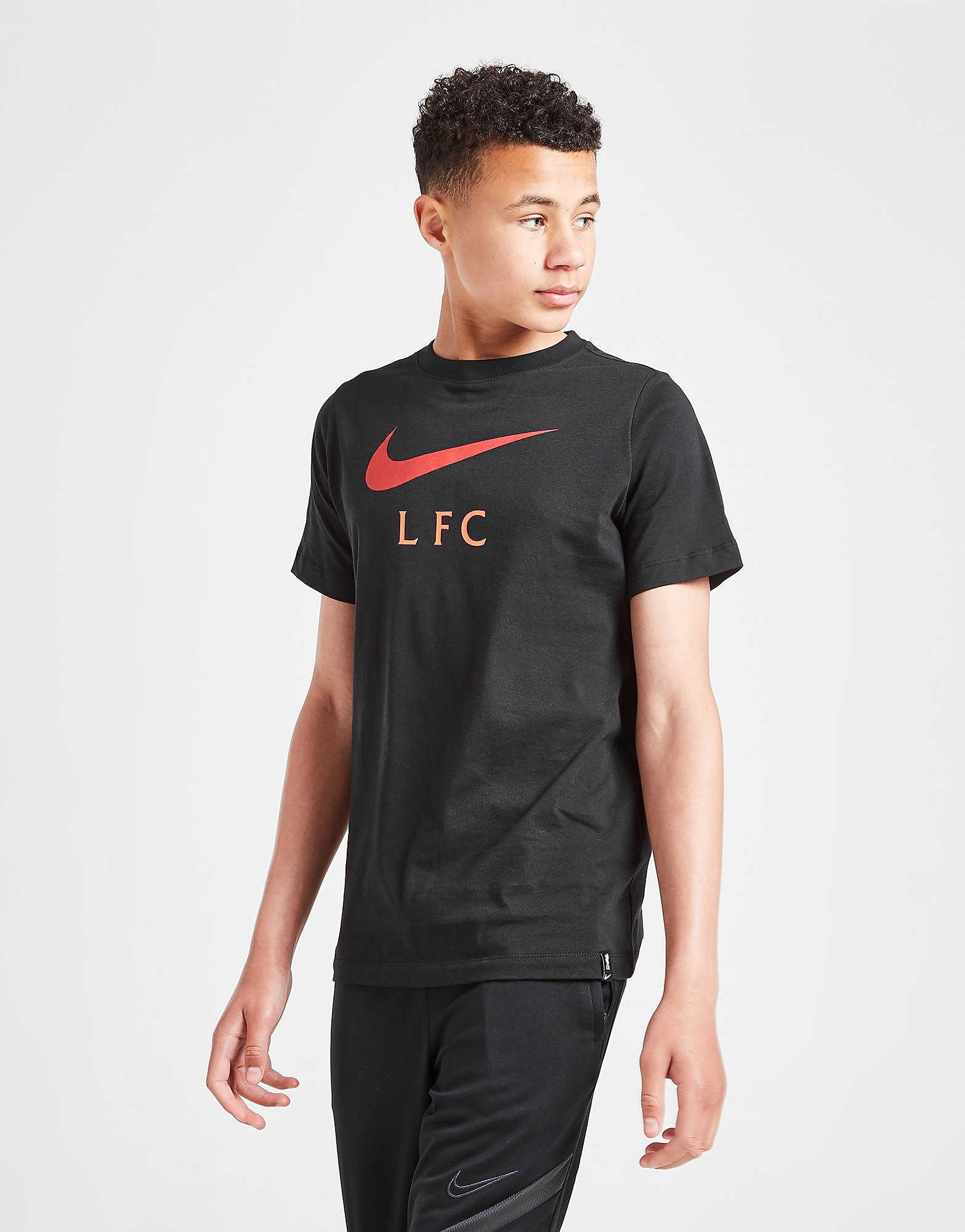 

Nike Liverpool FC Club Short Sleeve T-Shirt Junior - Black - Kids, Black