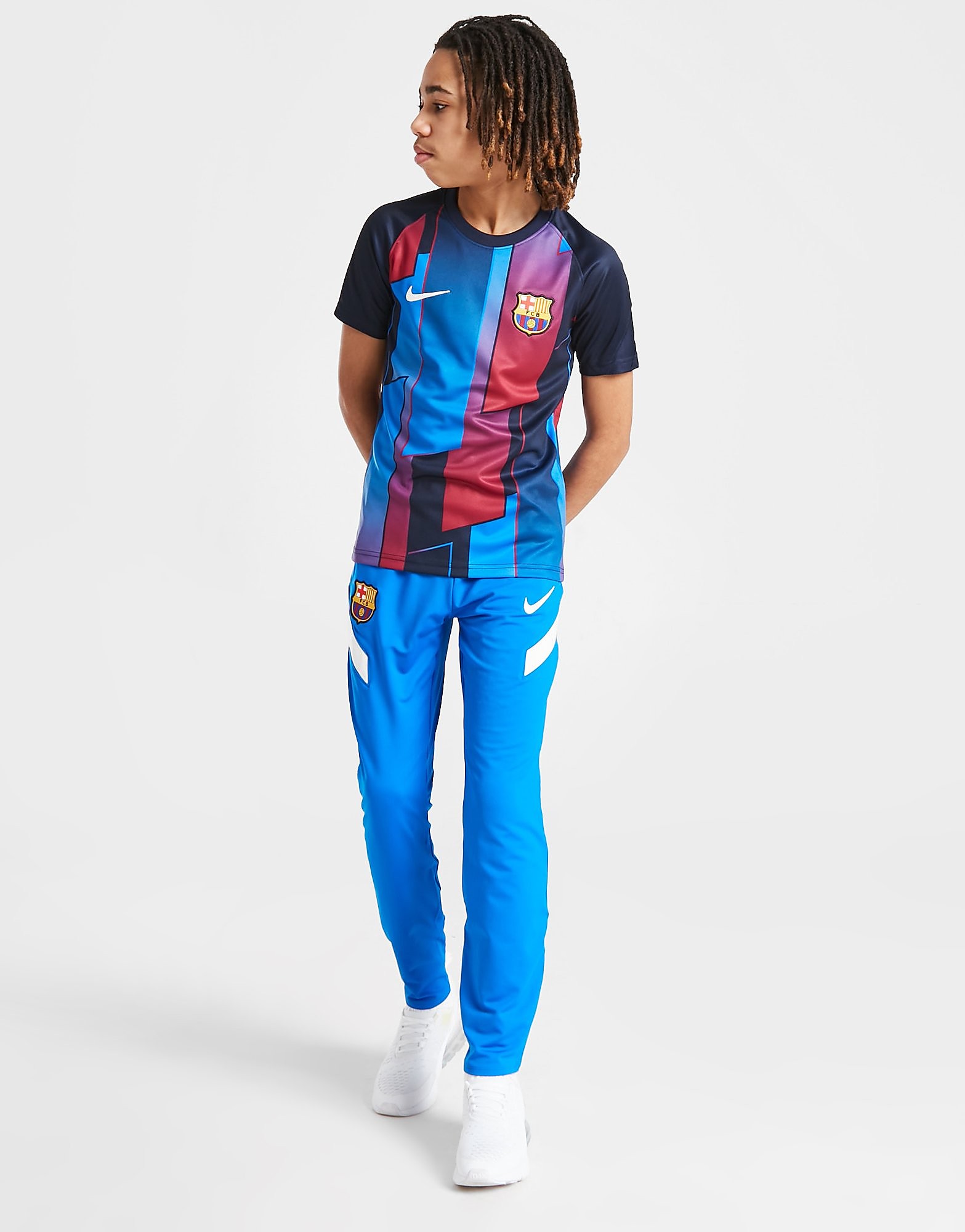 

Nike FC Barcelona Pre Match Shirt Junior - Soar/Obsidian/Pale Ivory - Kids, Soar/Obsidian/Pale Ivory