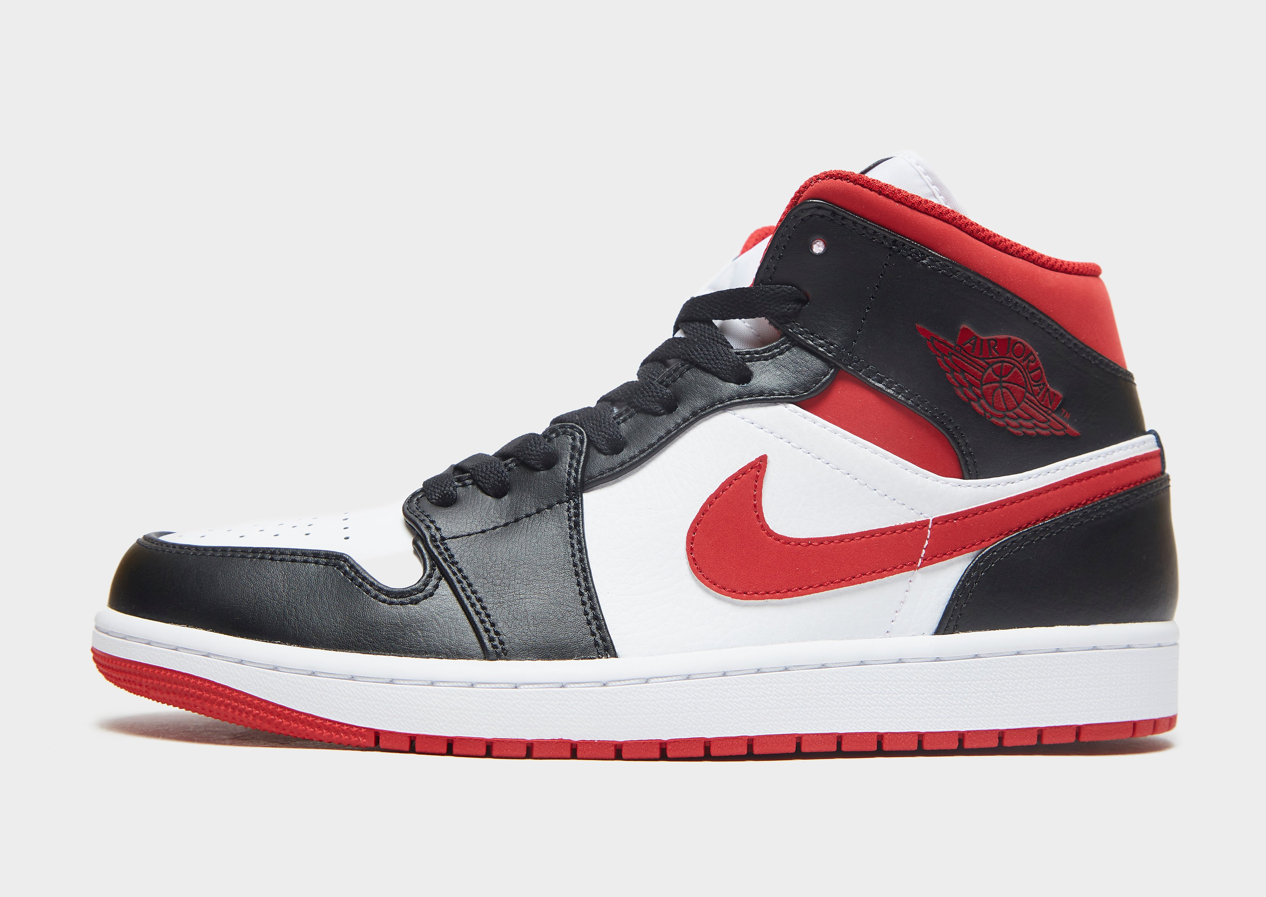 

Jordan Air 1 Mid - White/Black - Mens, White/Black