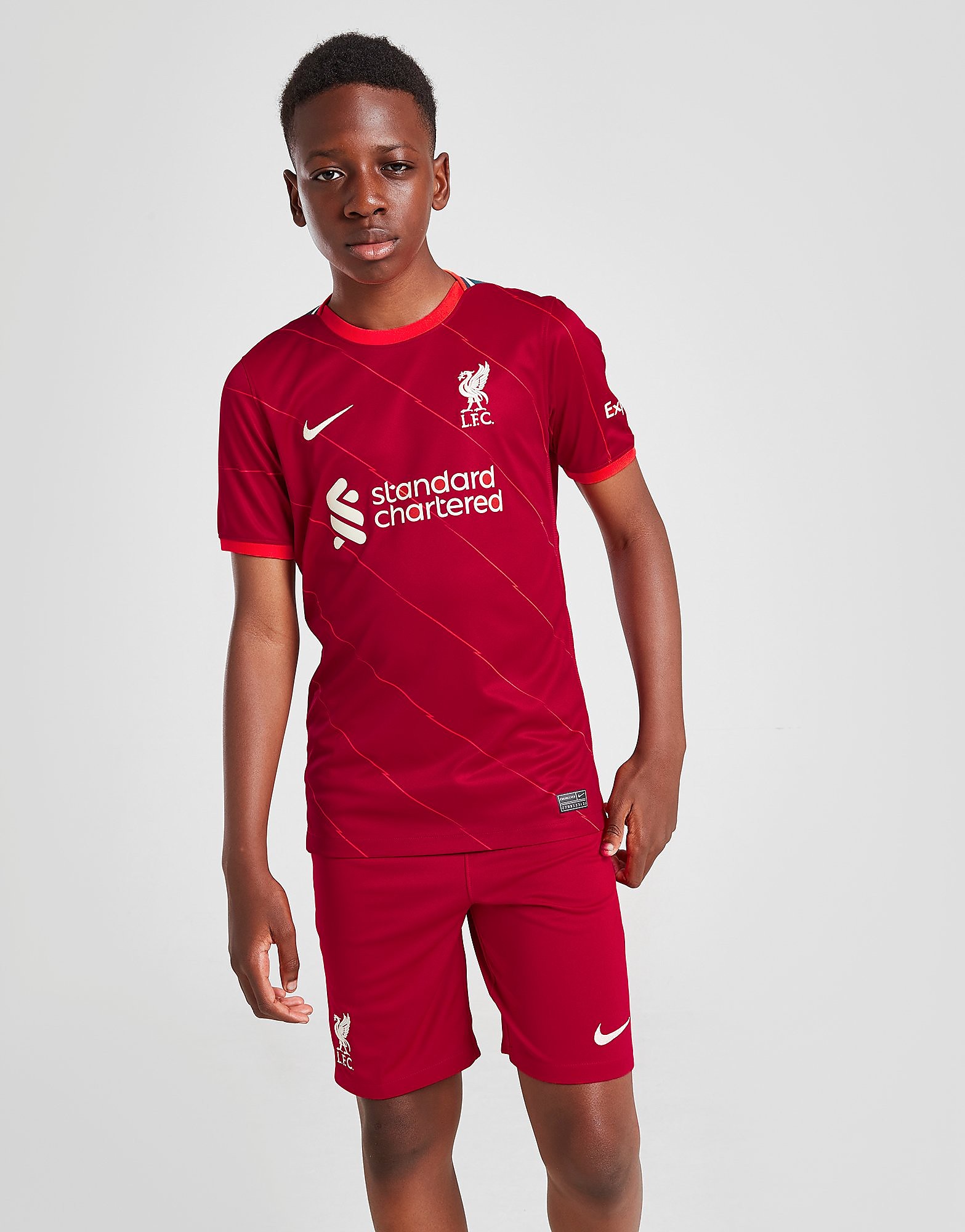 

Nike Liverpool FC 2021/22 Home Shorts Junior - Gym Red/Fossil - Kids, Gym Red/Fossil