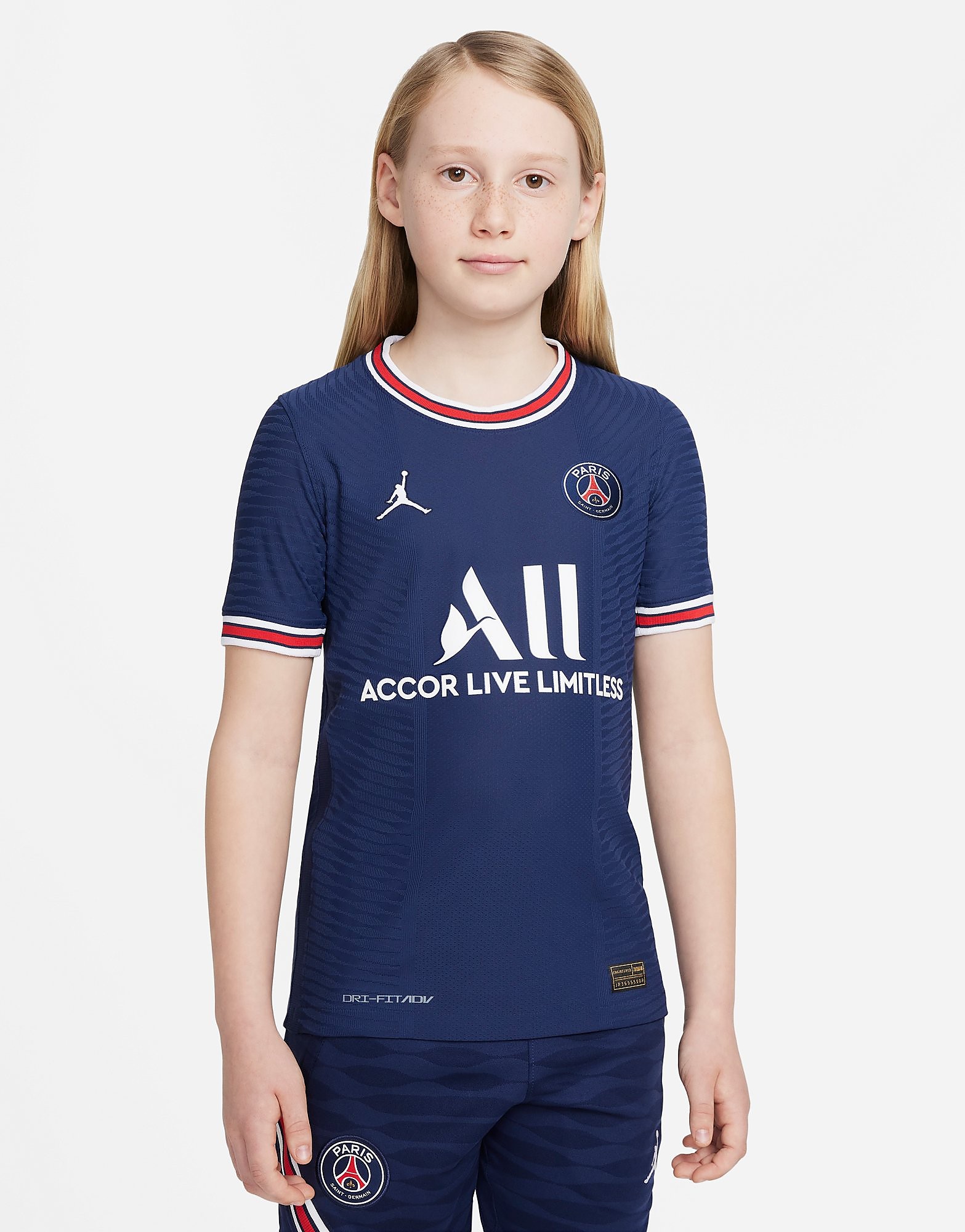 

Jordan Paris Saint Germain 21/22 Match Home Shirt Junior - Midnight Navy/University Red/White - Kids, Midnight Navy/University Red/White