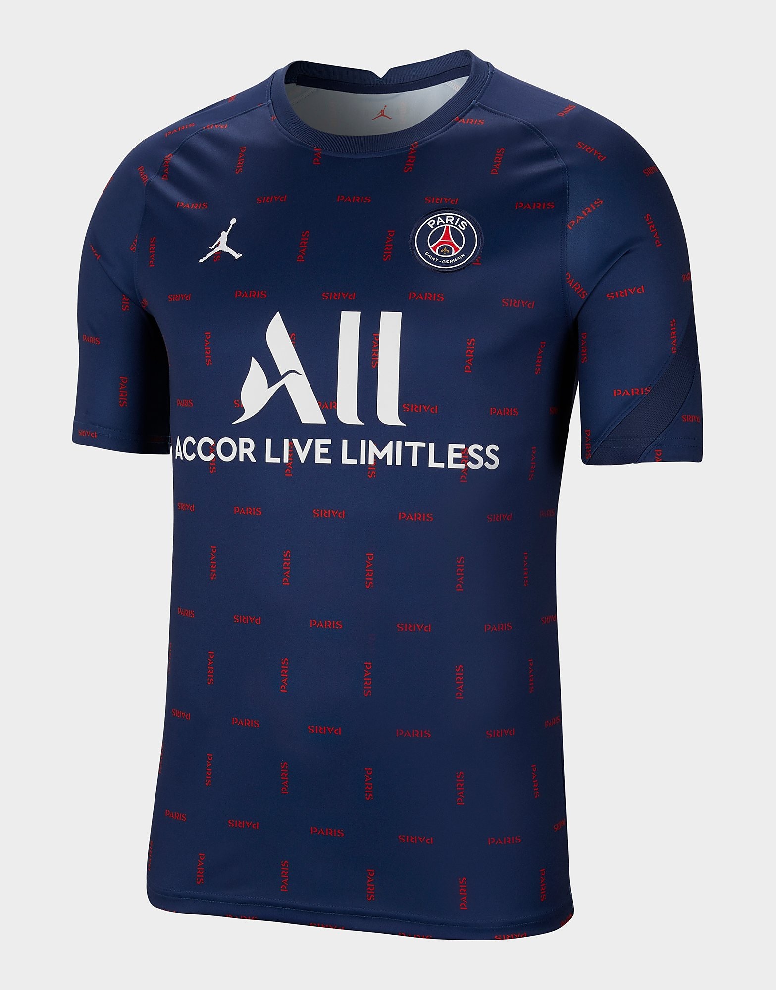 

Jordan Paris Saint Germain Pre Match Shirt - Midnight Navy/Midnight Navy/Midnight Navy/White - Mens, Midnight Navy/Midnight Navy/Midnight Navy/White