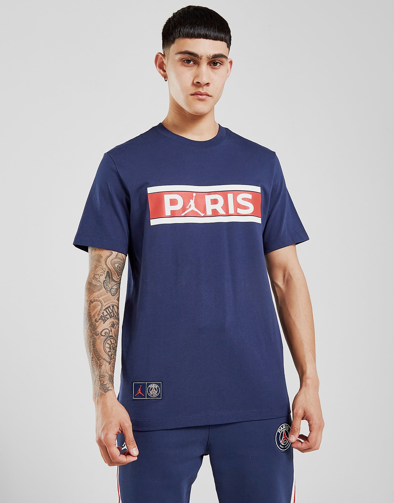

Jordan Paris Saint Germain Wordmark T-Shirt - Navy - Mens, Navy