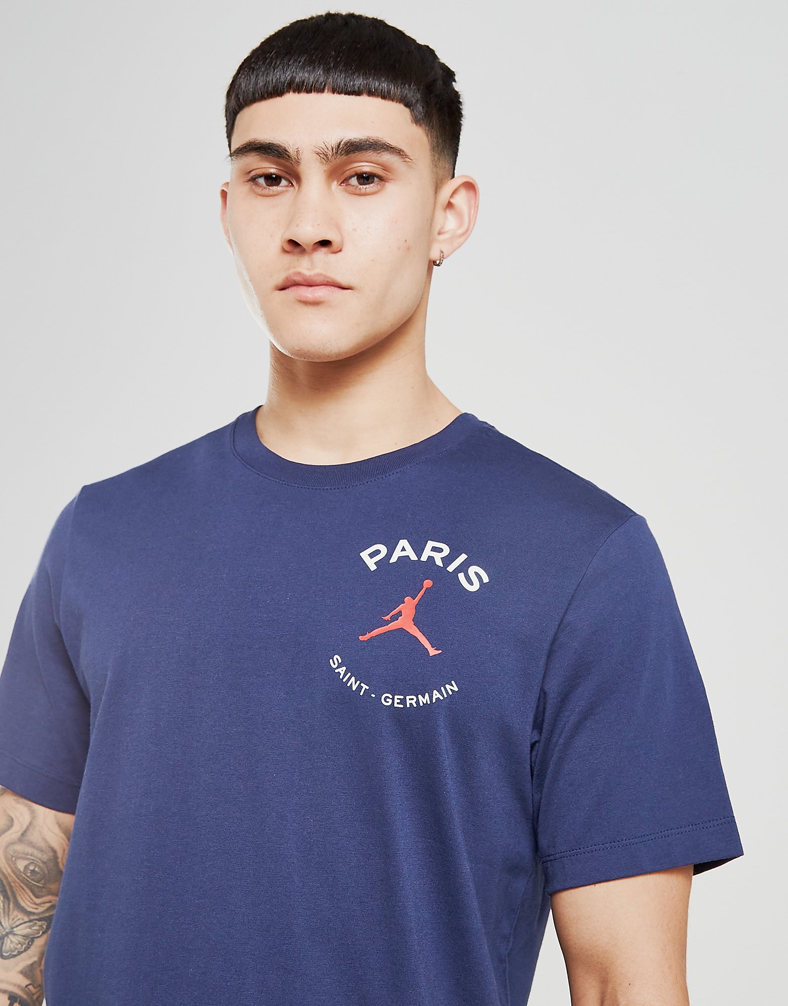 

Jordan Paris Saint Germain Logo Short Sleeve T-Shirt - Navy - Mens, Navy