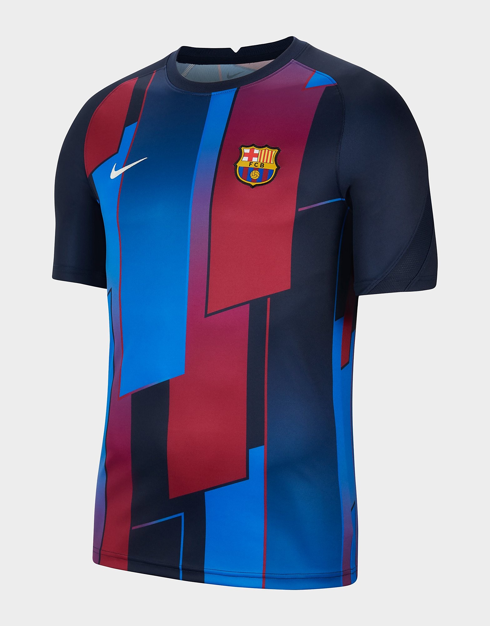 Nike FC Barcelona Pre Match Shirt - Soar/Soar/Obsidian/White/Red - Mens, Soar/Soar/Obsidian/White/Red