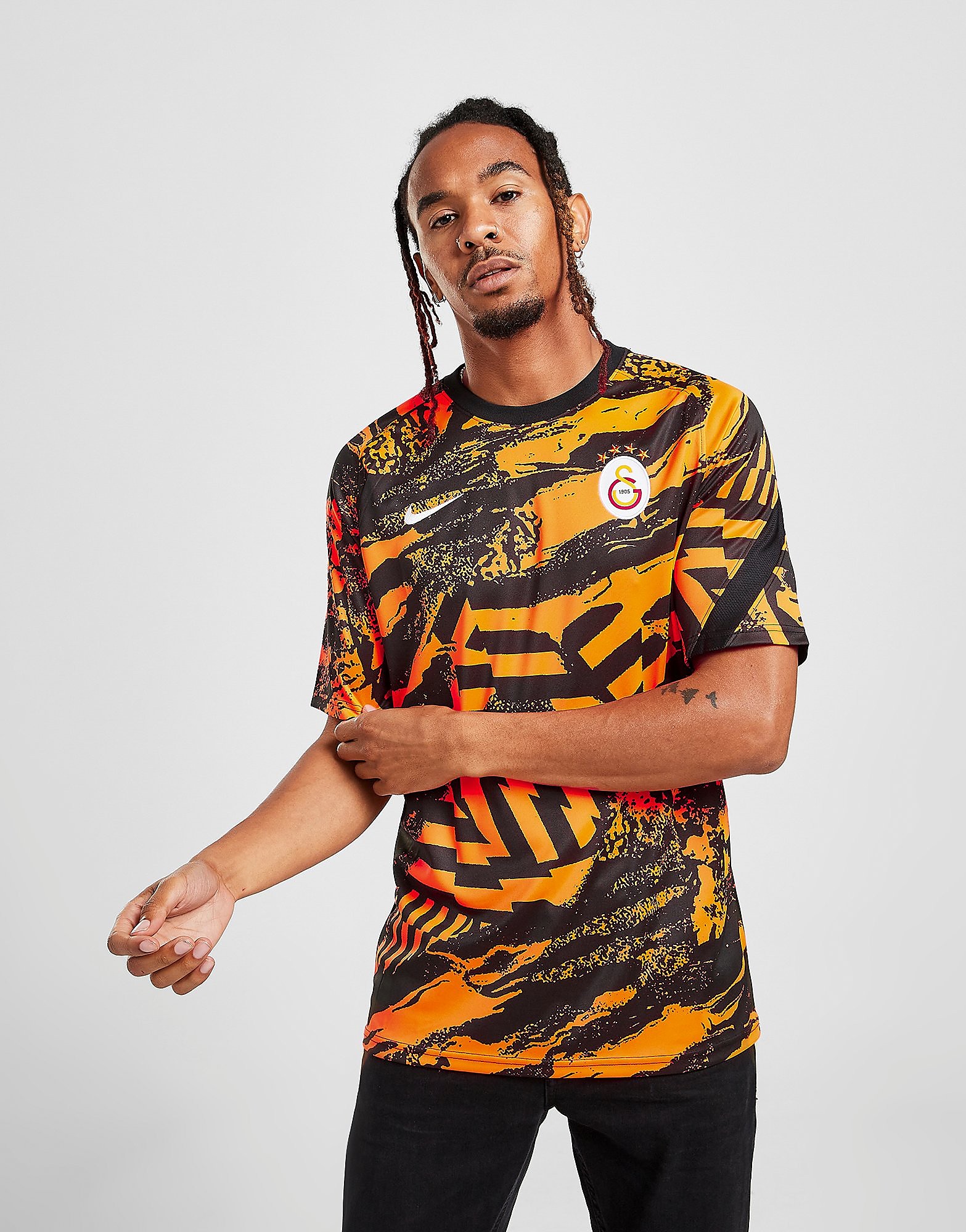 

Nike Galatasaray Pre-Match Short Sleeve Top - Total Orange/Total Orange/Black/White - Mens, Total Orange/Total Orange/Black/White