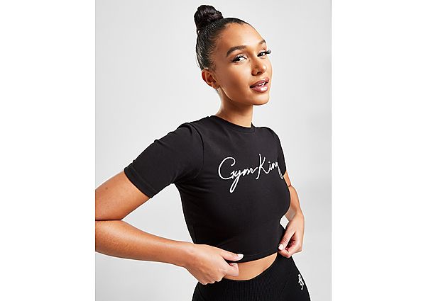 Gym King T-Shirt Crop Script Slim Femme