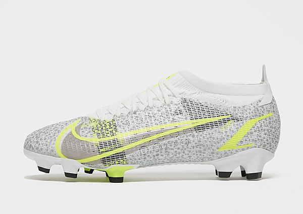 Nike Chaussures de Football Silver Safari Mercurial Vapor 14 Pro FG Homme - White/Metallic Silver/Vo
