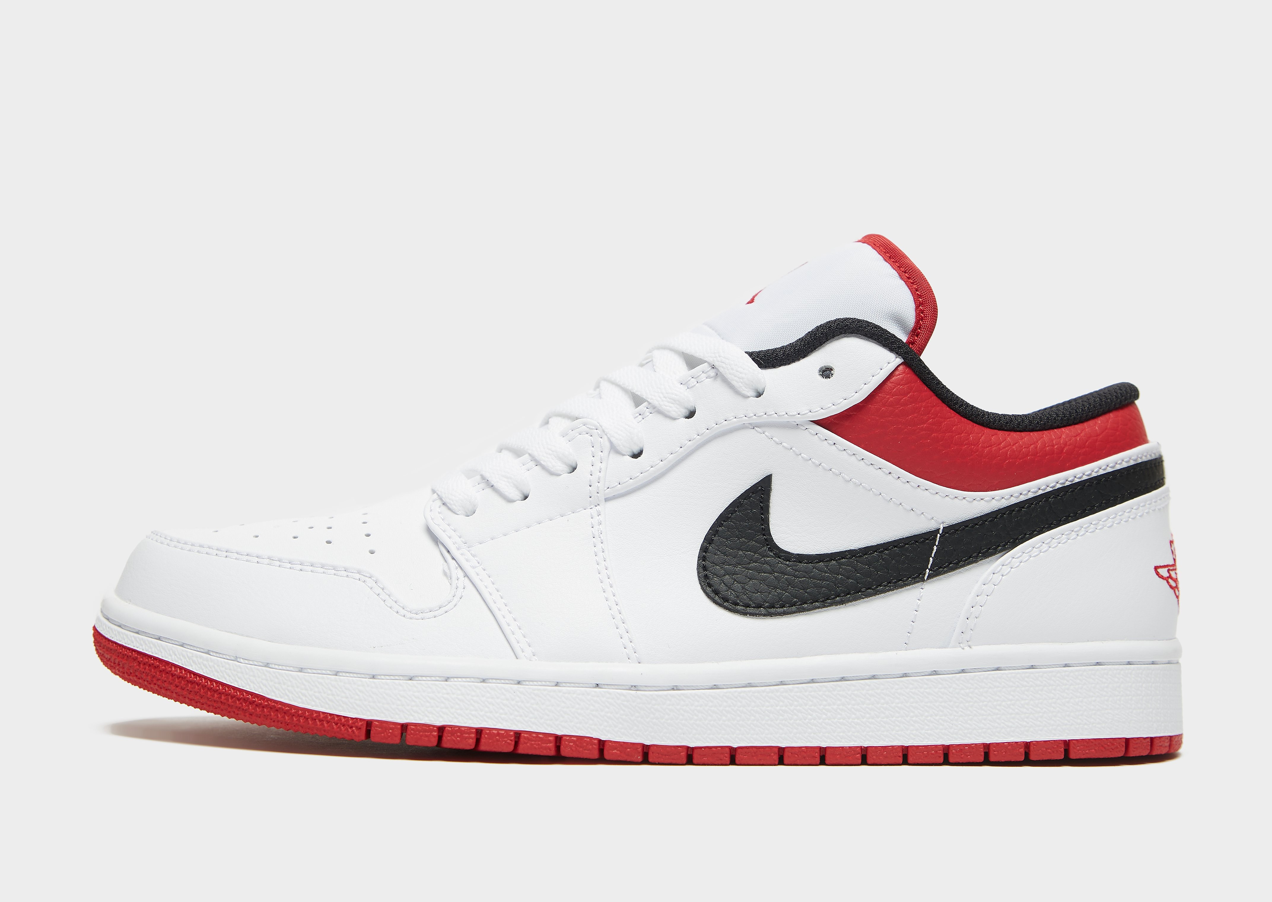 

Jordan Air 1 Low - White/Red - Mens, White/Red