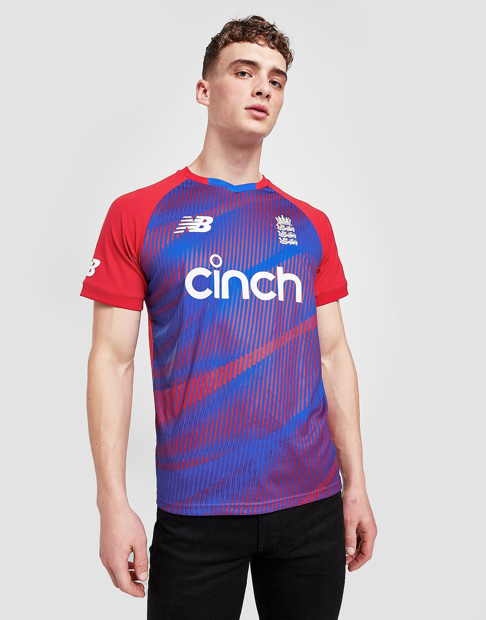 

New Balance ECB 2021 T20 Shirt - Red - Mens, Red