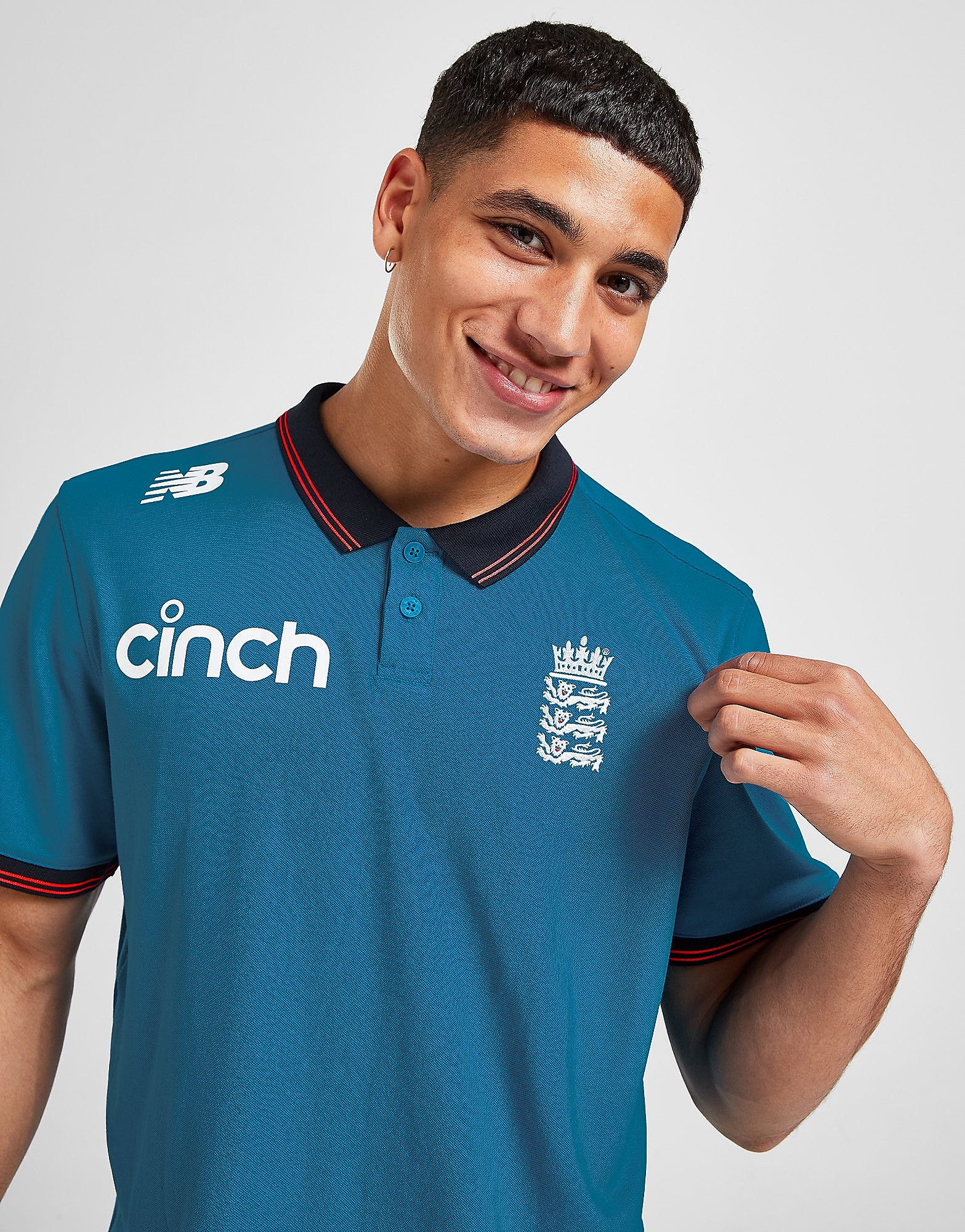 

New Balance England Cricket Media Polo Shirt - Blue - Mens, Blue