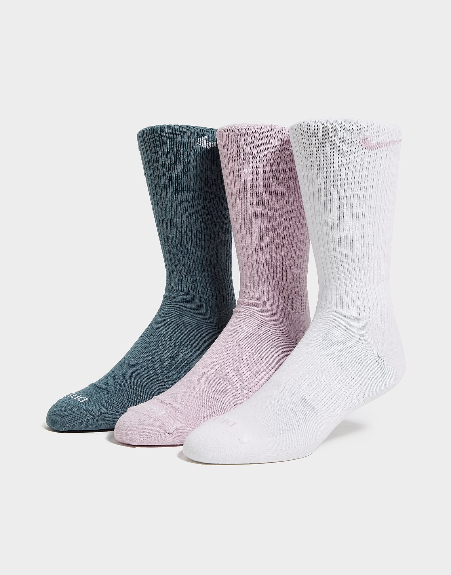 

Nike Everyday Plus Lightweight Socks (3 Pack) - Multi-Colour/White - Womens, Multi-Colour/White