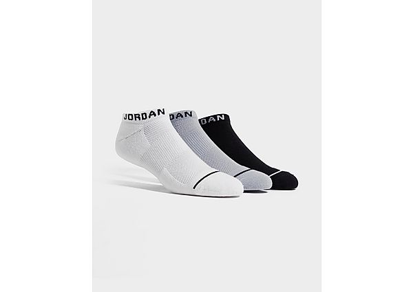 Jordan 3 Pack Dri-FIT No-Show Socks - White - Mens, White