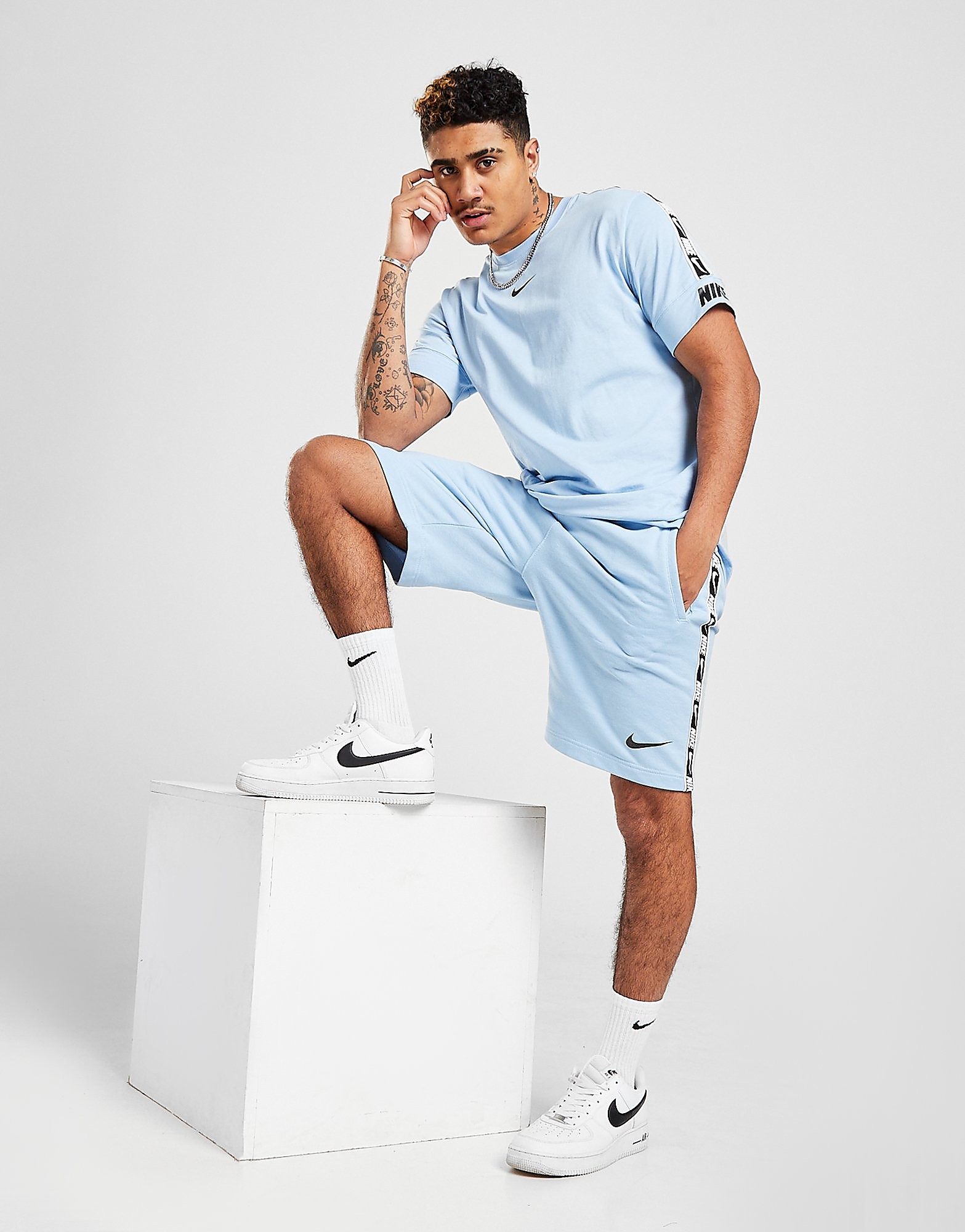 Nike Repeat Fleece Shorts - Blue - Mens, Blue