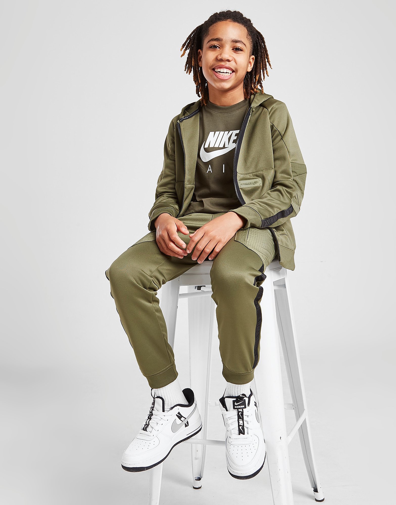 

Nike Air Max Full Zip Hoodie Junior - Only at JD - Medium Olive/Black - Kids, Medium Olive/Black