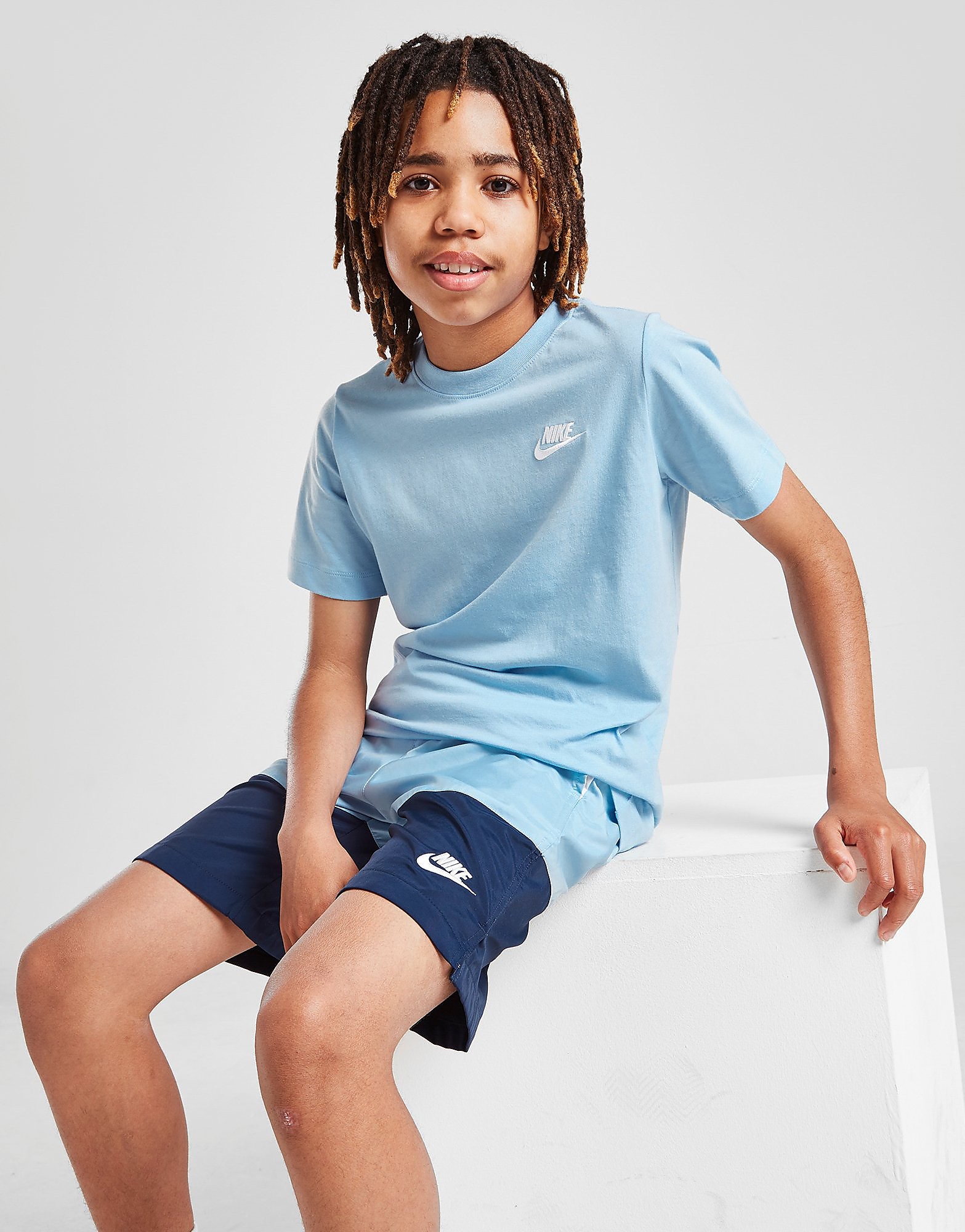Nike Small Logo T-Shirt Junior - Blue - Kids, Blue