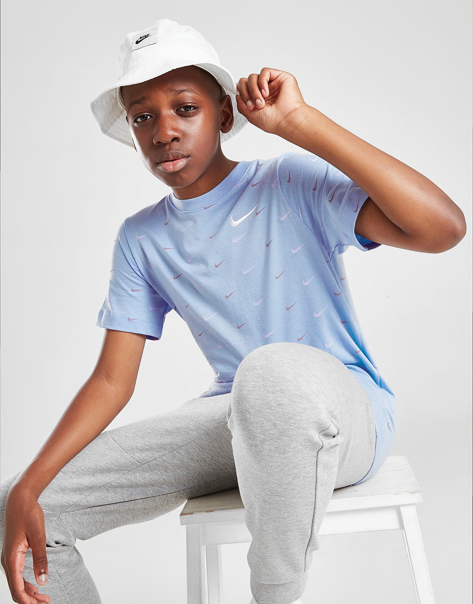 

Nike Swoosh All Over Print T-Shirt Junior - Blue - Kids, Blue