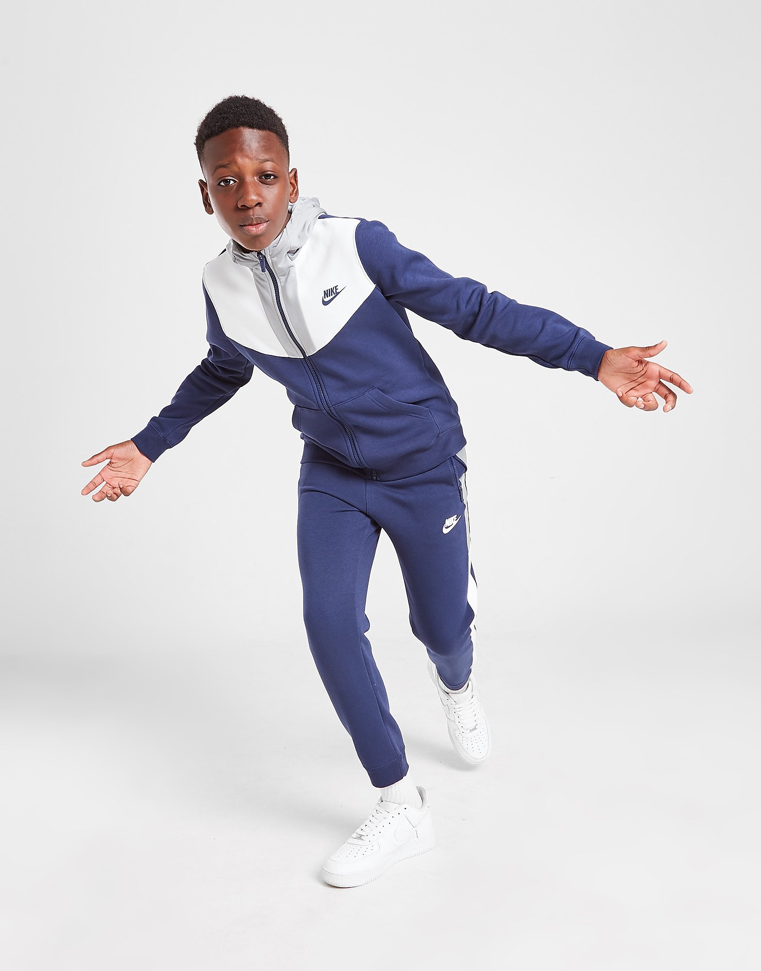 

Nike Hybrid Full Zip Hoodie Junior - Navy/Grey - Kids, Navy/Grey