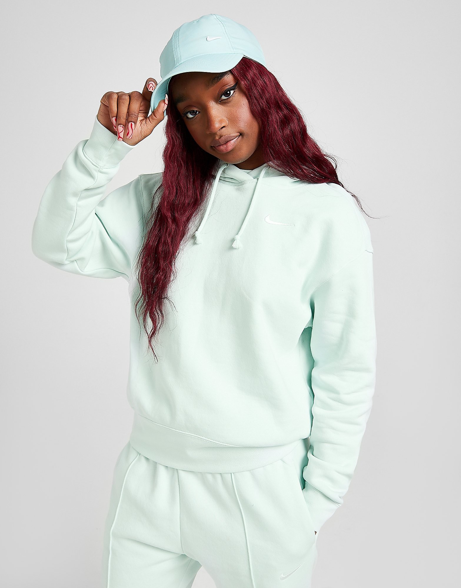 

Nike Trend Fleece Overhead Hoodie - Only at JD - Barely Green/White - Womens, Barely Green/White