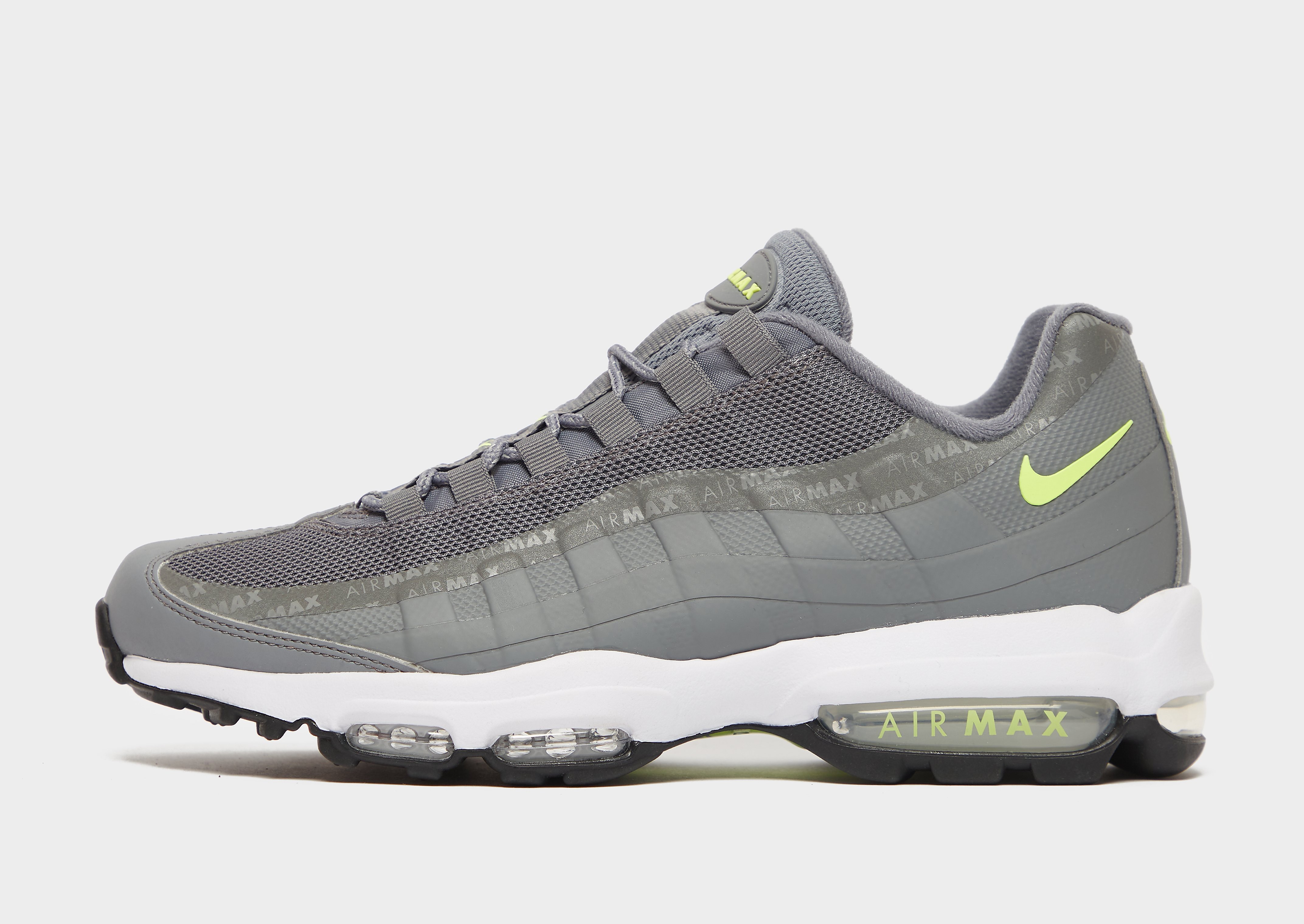 

Nike Air Max 95 Ultra SE - Only at JD - Smoke Grey/White/Metallic Silver/Volt - Mens, Smoke Grey/White/Metallic Silver/Volt