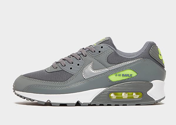 Nike Chaussure Nike Air Max 90 pour Homme - Smoke Grey/Volt/White/Reflect Silver, Smoke Grey/Volt/Wh