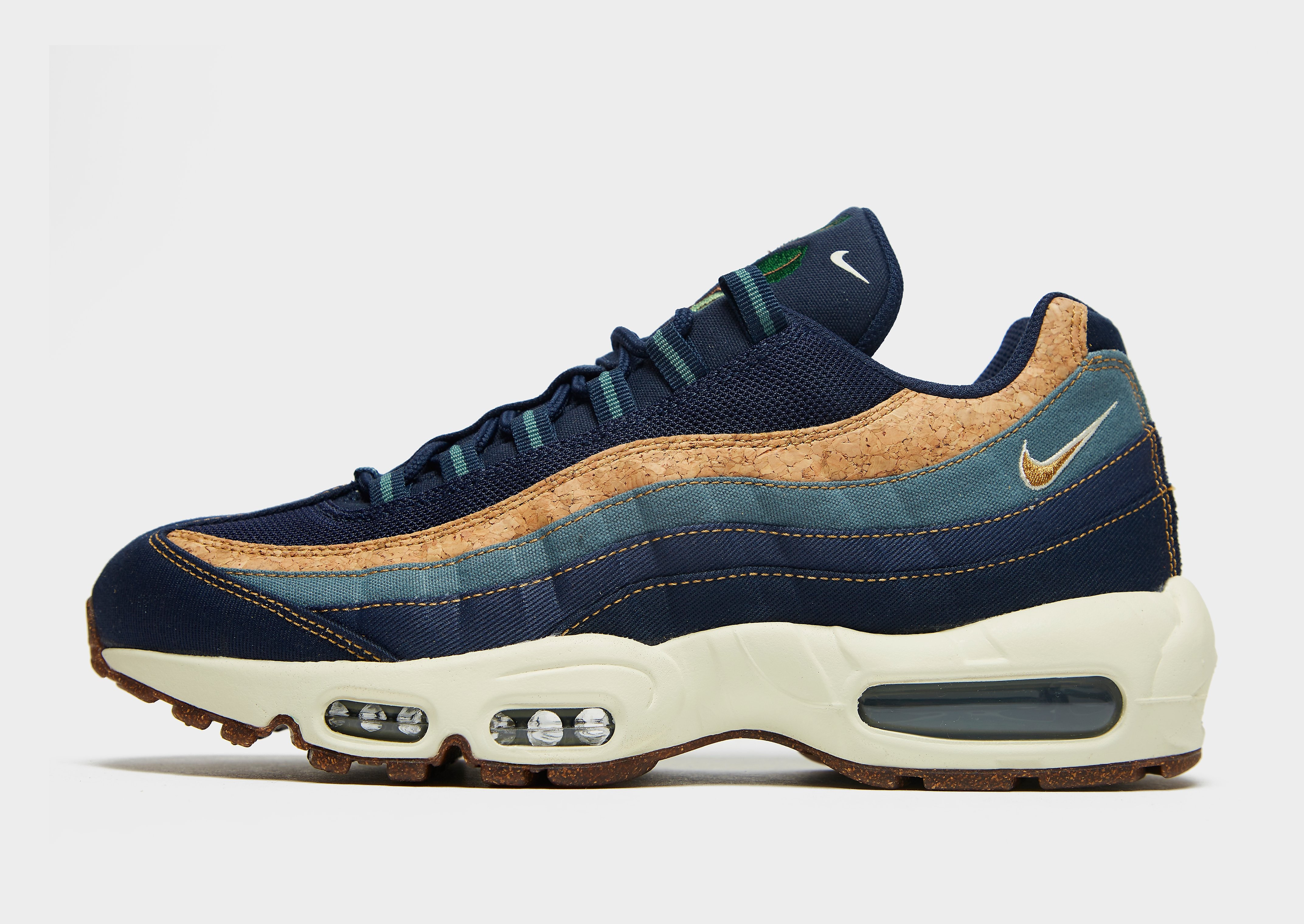 

Nike Air Max 95 - Obsidian/Thunder Blue/Hasta/Wheat - Mens, Obsidian/Thunder Blue/Hasta/Wheat