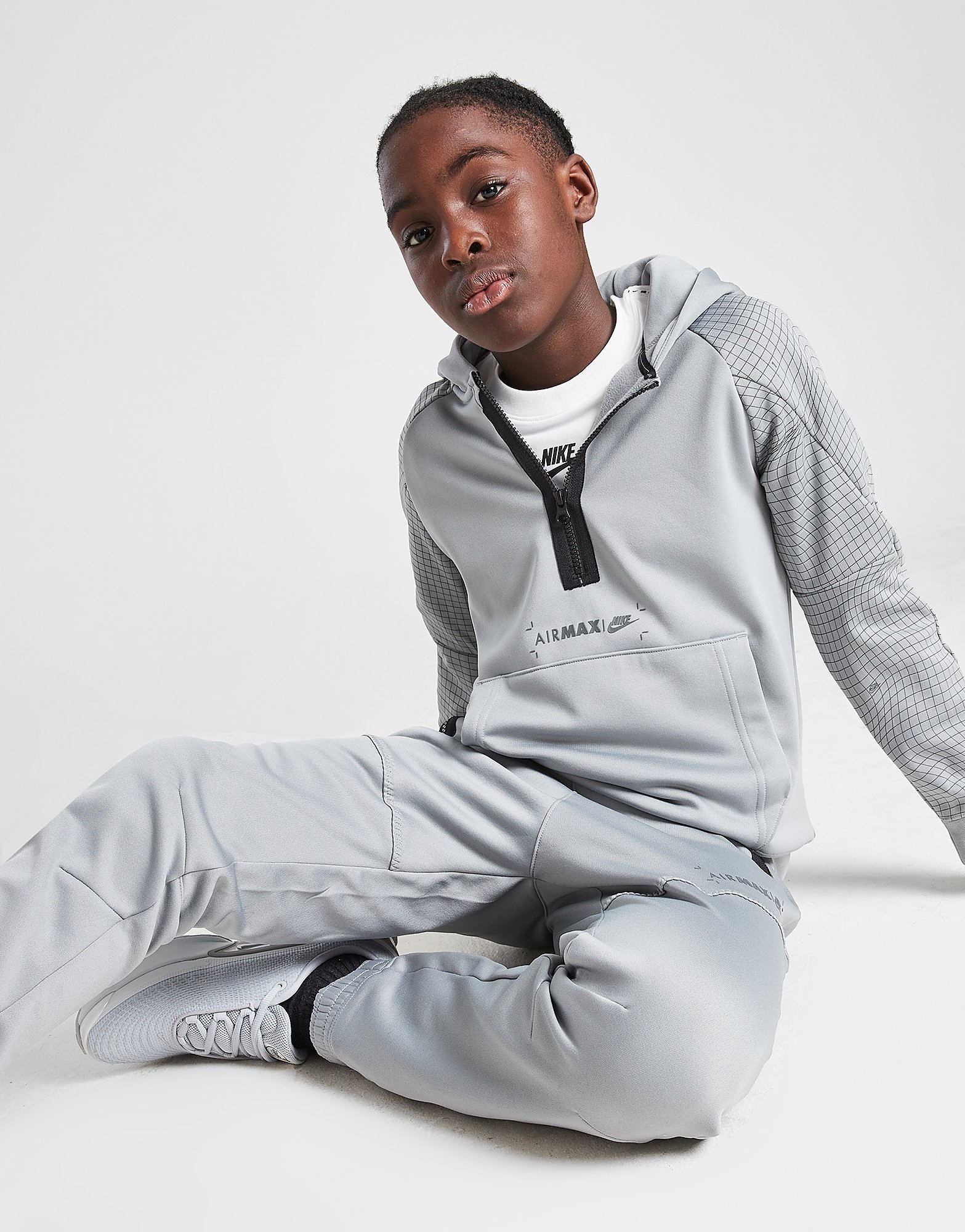 

Nike Air Max Poly 1/2 Zip Hoodie Junior - Only at JD - Grey - Kids, Grey