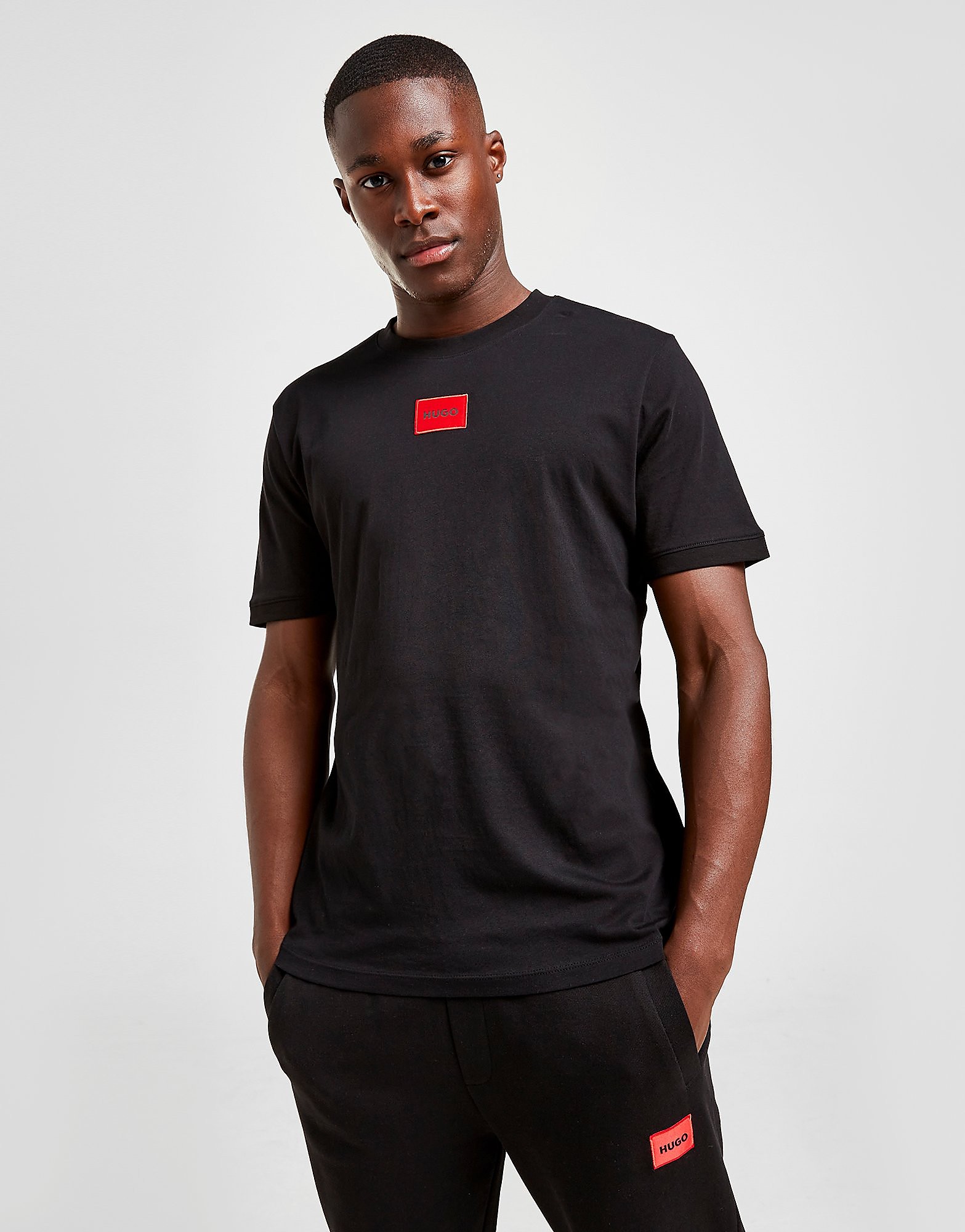 

HUGO Small Square Logo T-Shirt - Black - Mens, Black